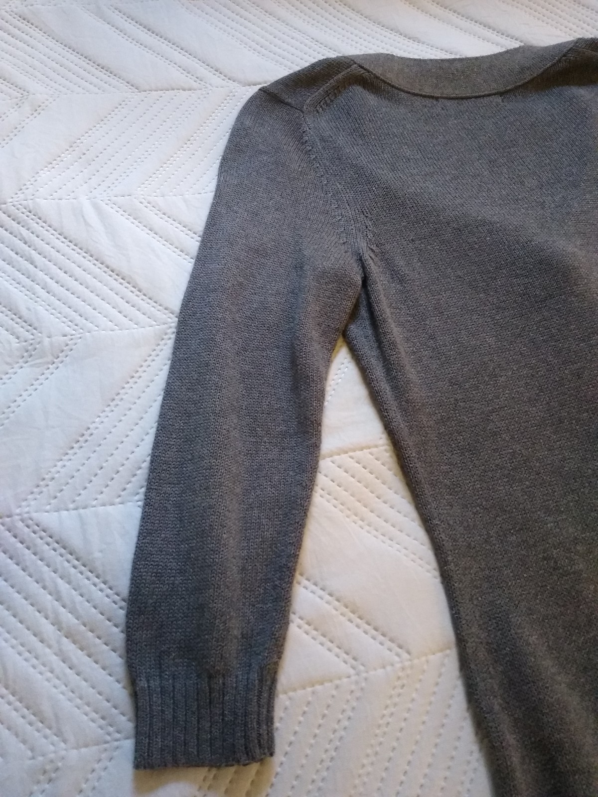 Banana Republic Gray 3/4 Sleeve Necktie Sash Sweater Dress Knit Workwear Size XS