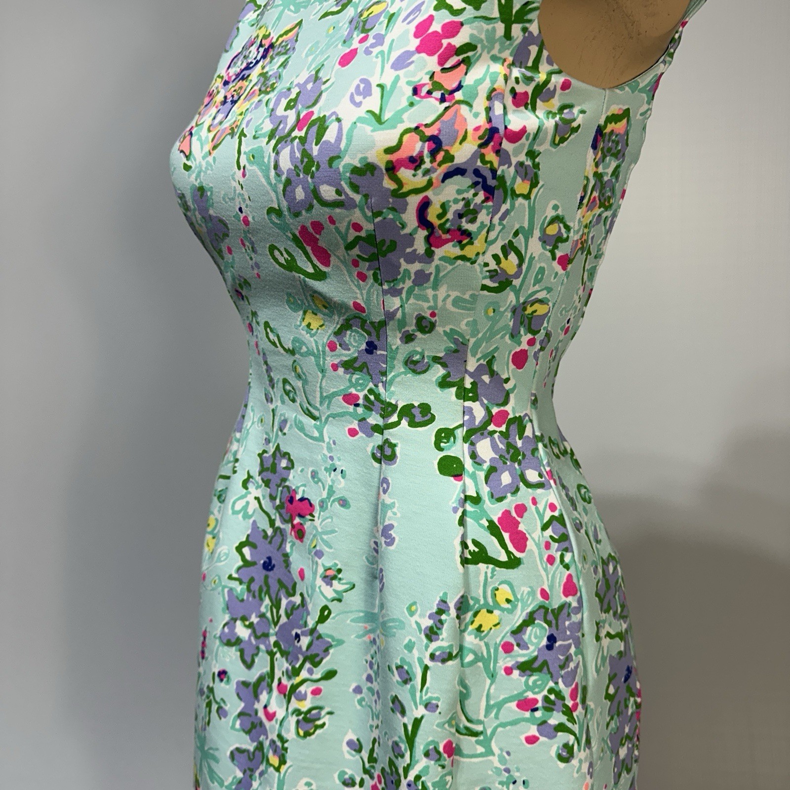 Lilly Pulitzer Briella Poolside Blue Southern Charm Dress Size XS Fit & Flare