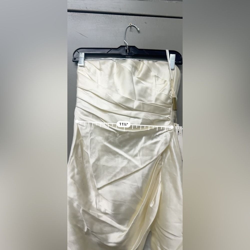 NWT Marcelo Quadros Bridal Ivory Mini Dress Strapless size 36