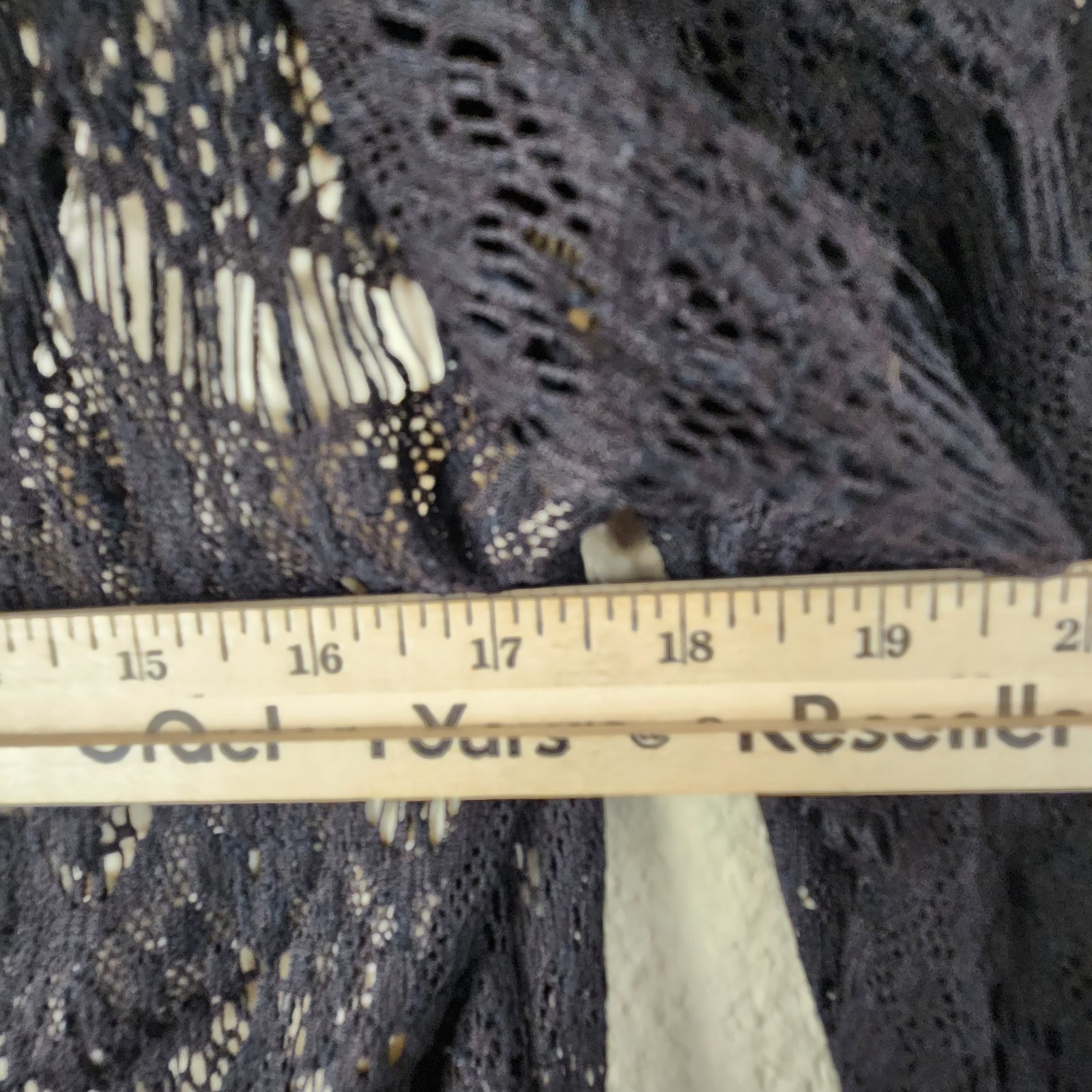 Scully Dress Size Extra Large Black Lace Western Peasent Flare Bell Sleeves