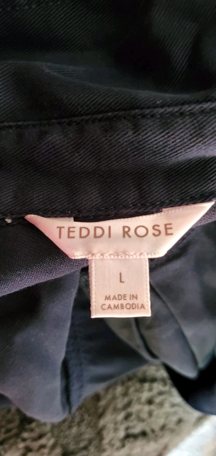 Teddi Rose Navy Solid Tencel Twill Midi Shirt Dress Button Belt Pockets Sz L NWO