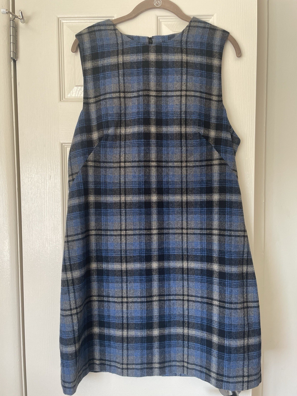 Limited America Wool Plaid Tartan Mini Dress Blue Gray Black Women’s Size 12