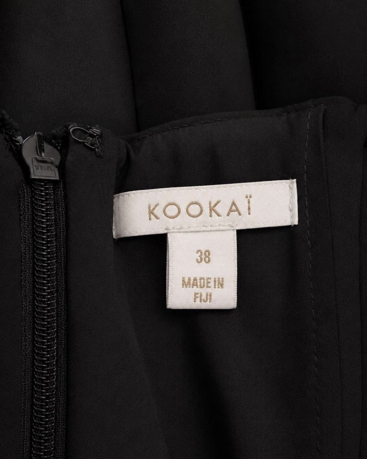 KOOKAÏ Black Strapless Structured Midi Dress Size 38 AU 10 Cocktail Formal