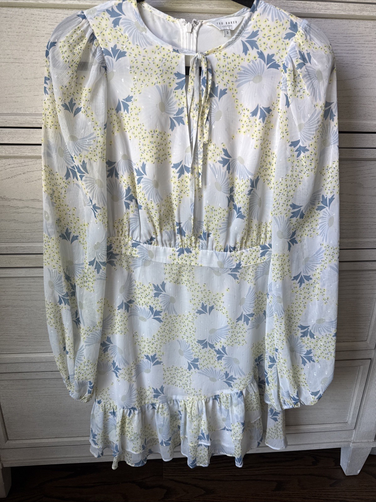 Ted Baker Women’s Floral Print Dress Size 2 UK/10 US/6 EUR/36
