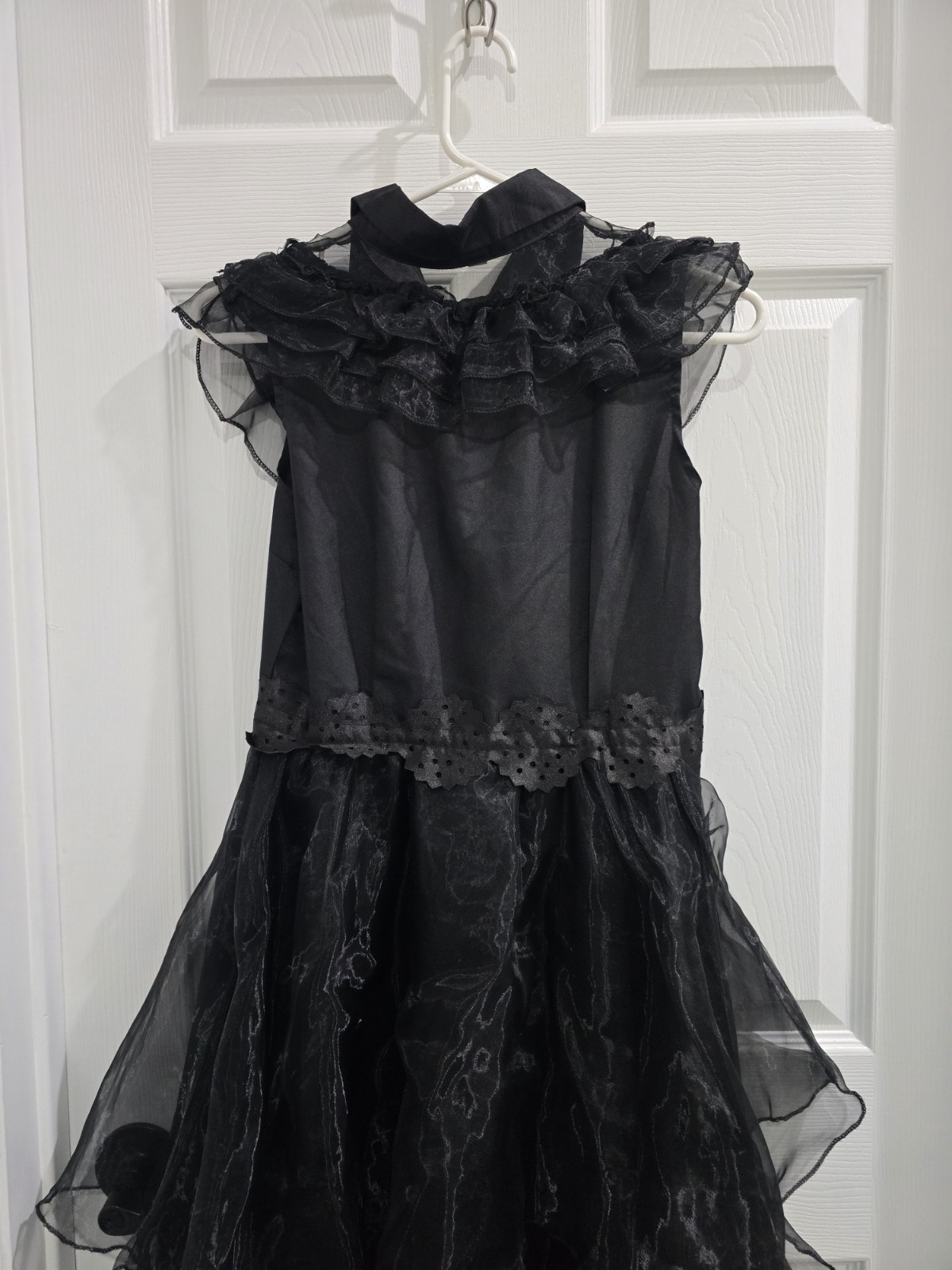 Black Tiered Gothic Punk Tulle Dark Aesthetic Gown Retro Party Size Small EUC