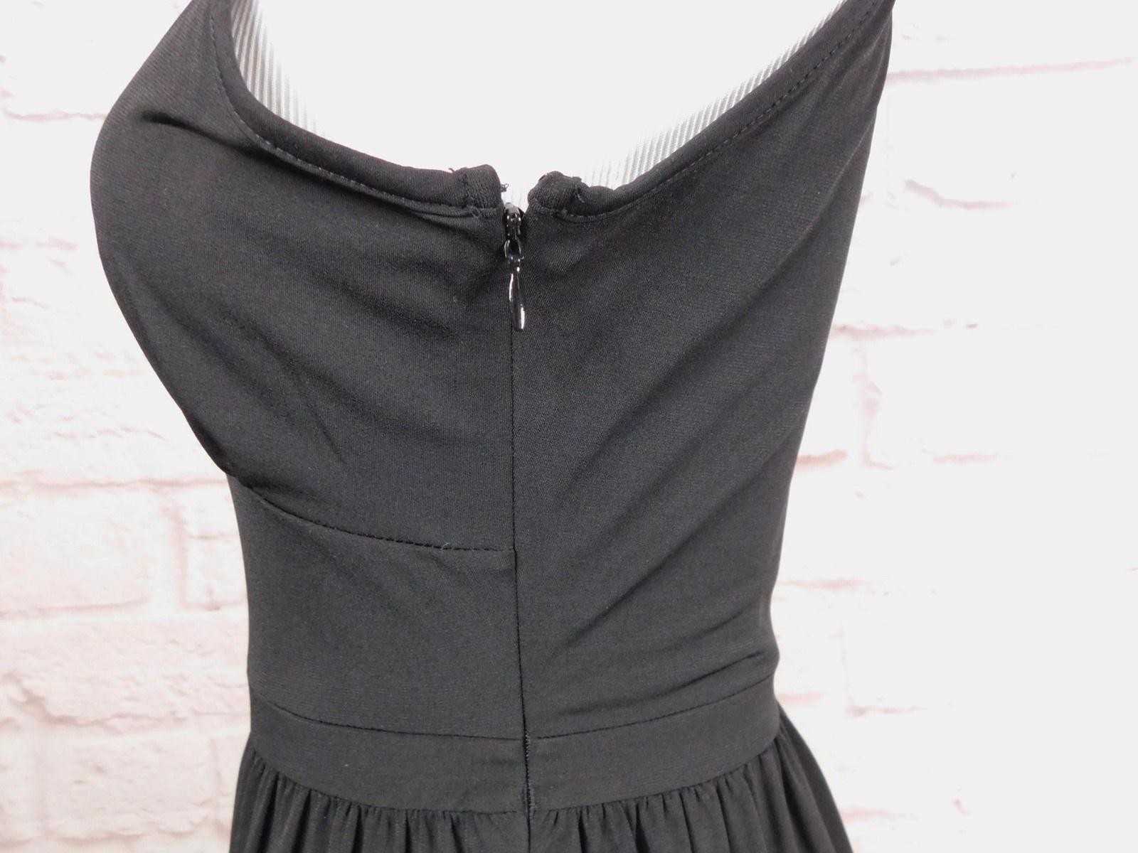 MICHAEL Michael Kors Dress Womens XS Black Halter Keyhole Maxi Gown Formal Party