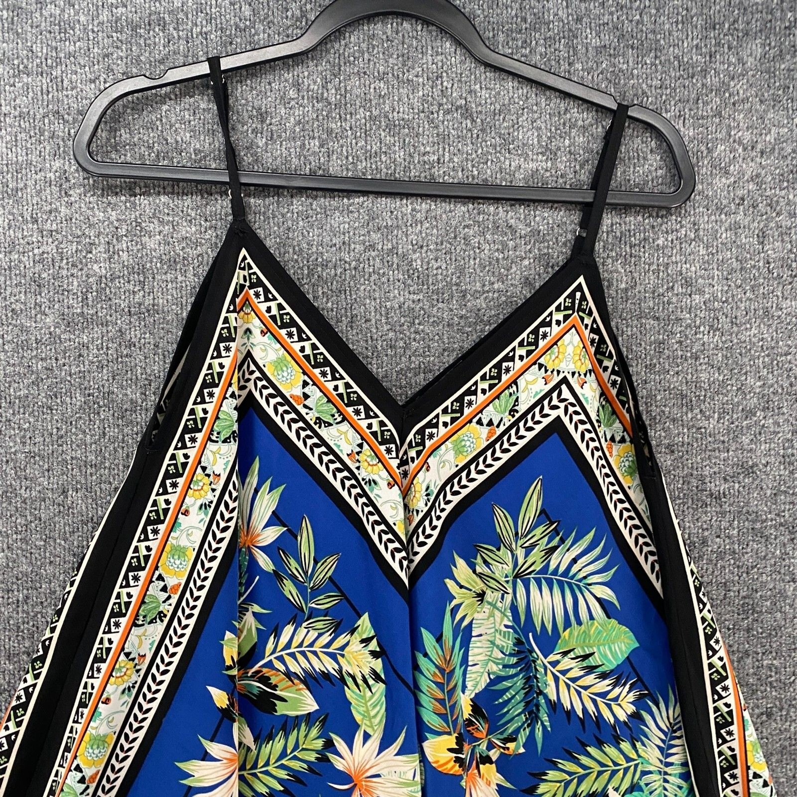 Gigio Dress Womens S Leaf Print Handkerchief Cami Lightweight Boho Vacation