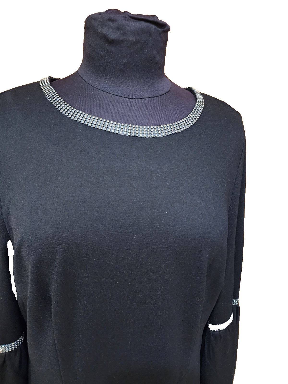black Diana Rhinestone Dress Size 14