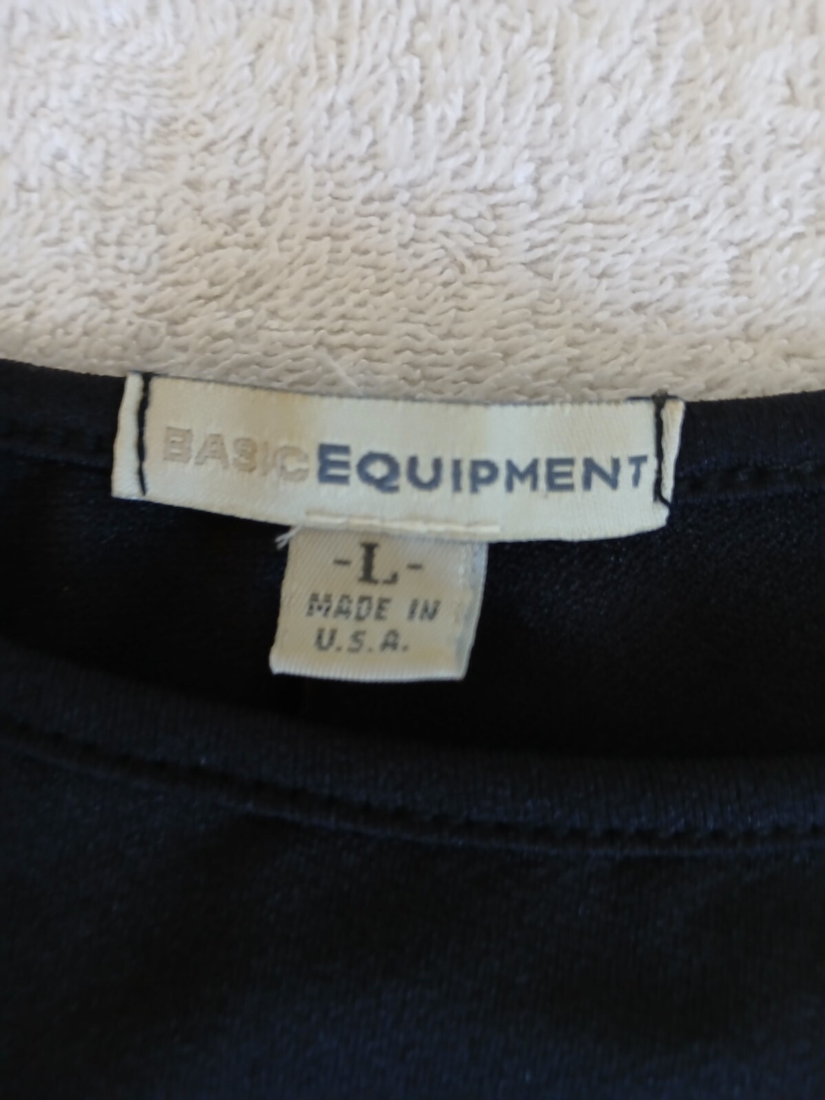 Basic Equipment Womens Black sleeveless dress Size large Round Neck Basic