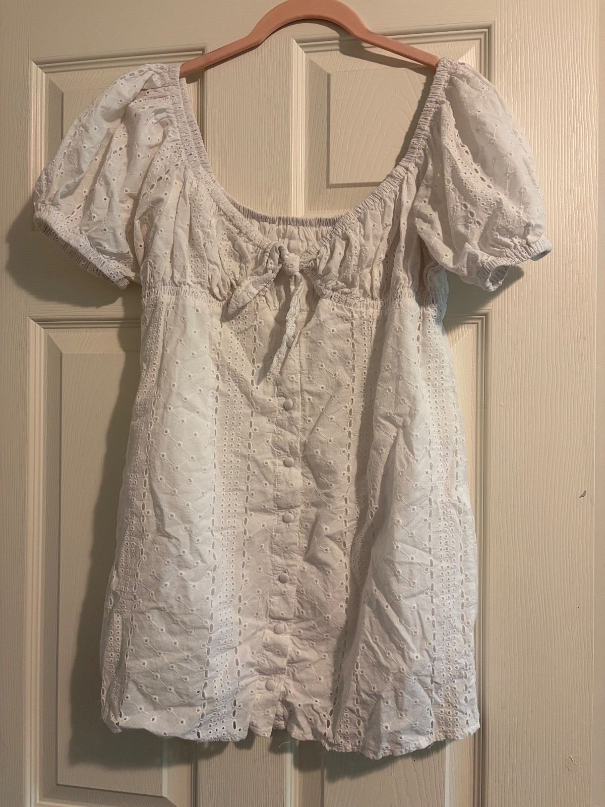 Women’s White Sundress Size S/M Mini Casual Summer Dress