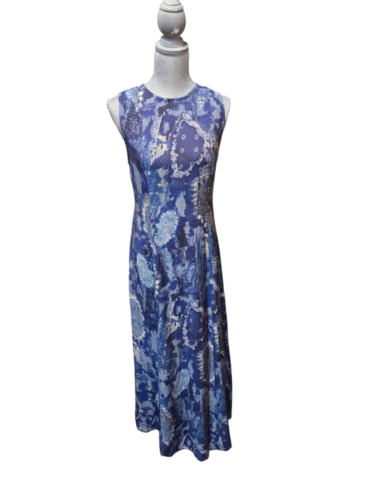 Luella Apparel Women’s Size Small Blue Sleeveless Maxi Dress With Sample Tags