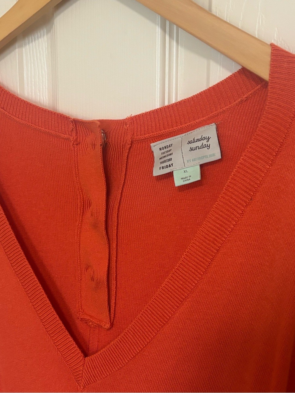 Anthropologie Saturday Sunday Oversized Sweater Dress Orange Rust Knit Tunic