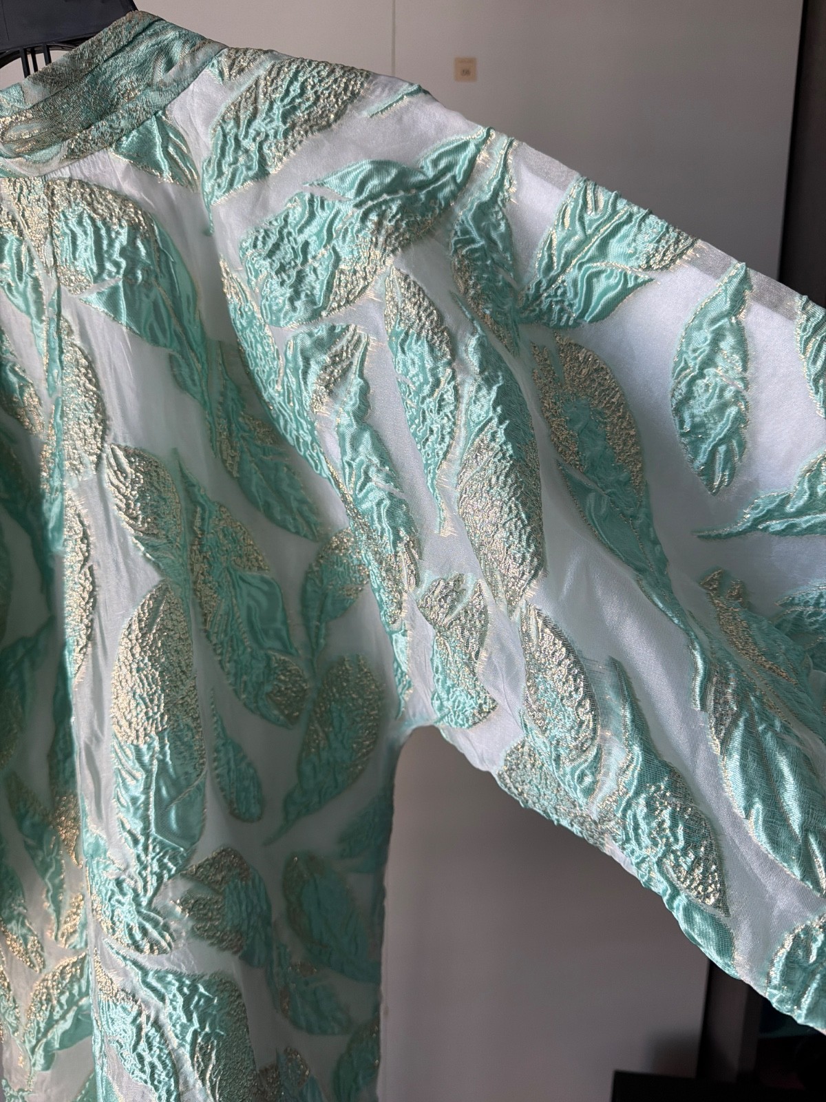 New! Holly Shae CeCe Caftan Mint Green & Gold One Size (fits sz 2-16) MSRP $298