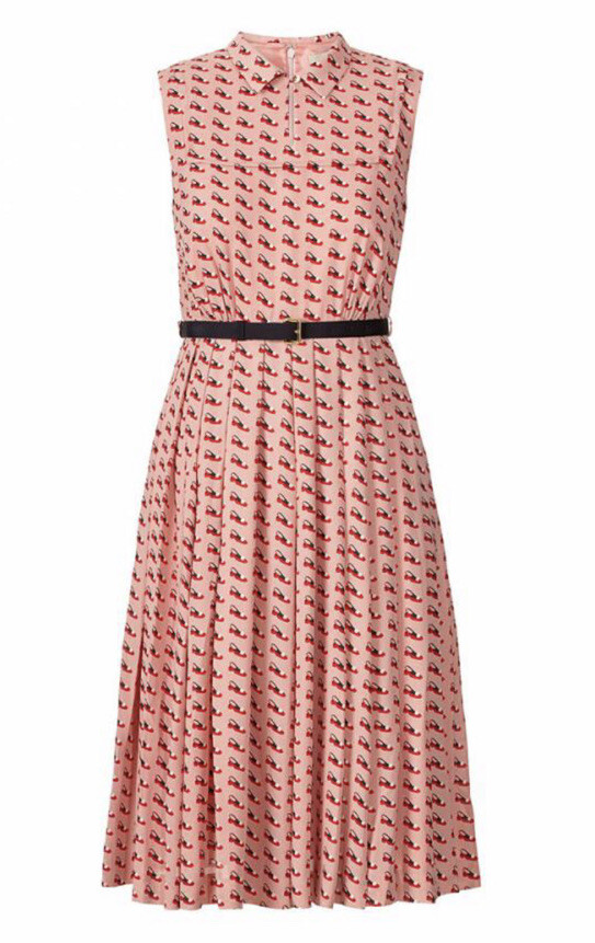 55. Orla Kiely Ditsy Shoe Print pink dress Flawless 10US $395