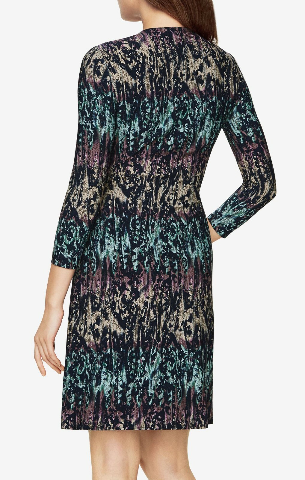 NEW BCBG MAXAZRIA VINTAGE BLUE COMBO ADELE WRAP DRESS ADN63A49/B869A SIZE M