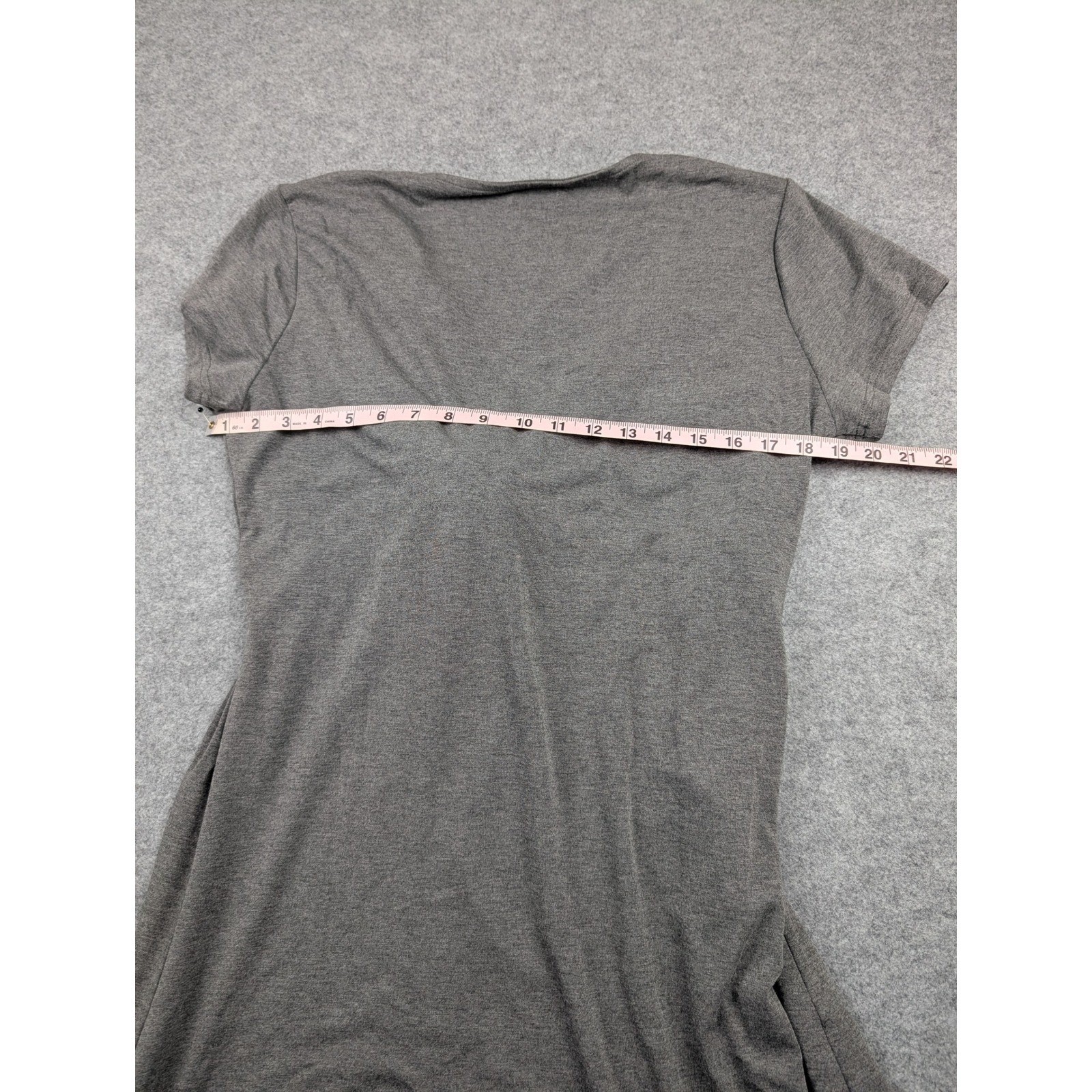 Sofsy Maternity Nursing Dress Heather Grey Tie Front Short Sleeve XL NWT