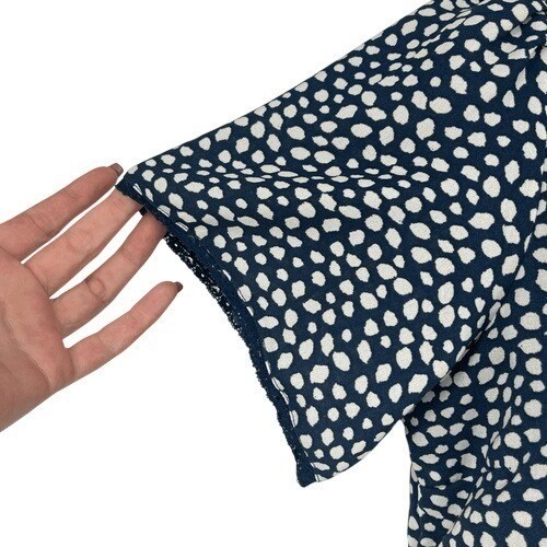 Urban Outfitters Navy Polka Dot Ruffle Hem Mini Dress S