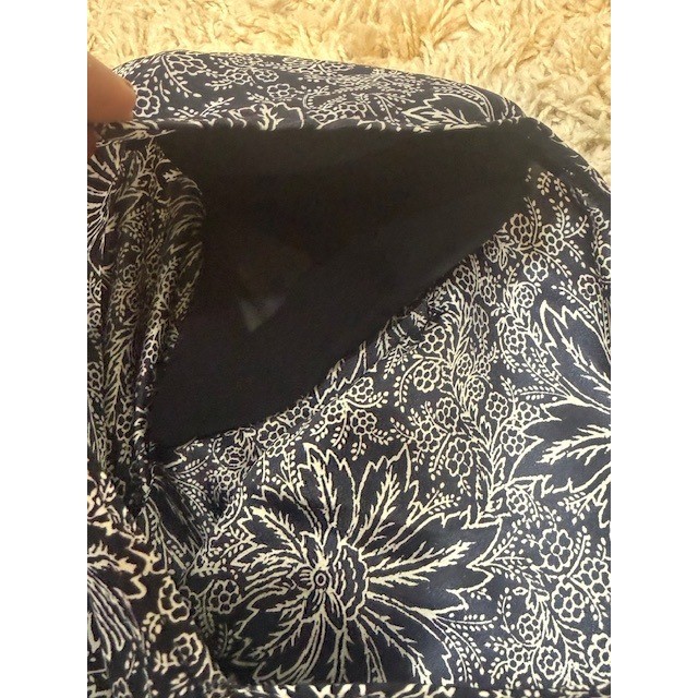 Scanlan Theodore 95% Silk Twist Front Maxi Dress US 4 AU 8 Navy Floral