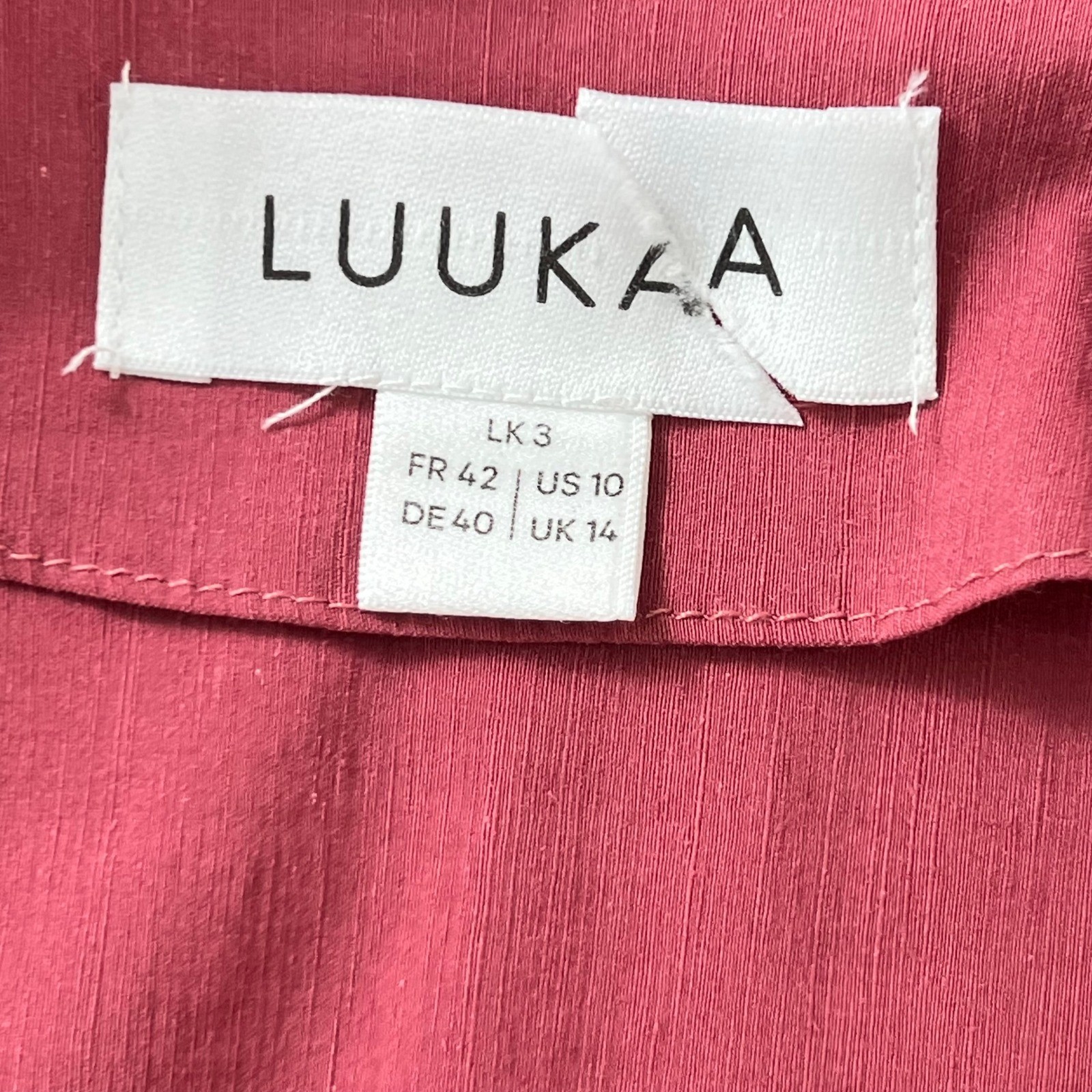 LUUKAA Sculptural Vest Meets Dress Size US 10 Dry Rose Lagenlook Avant Garde