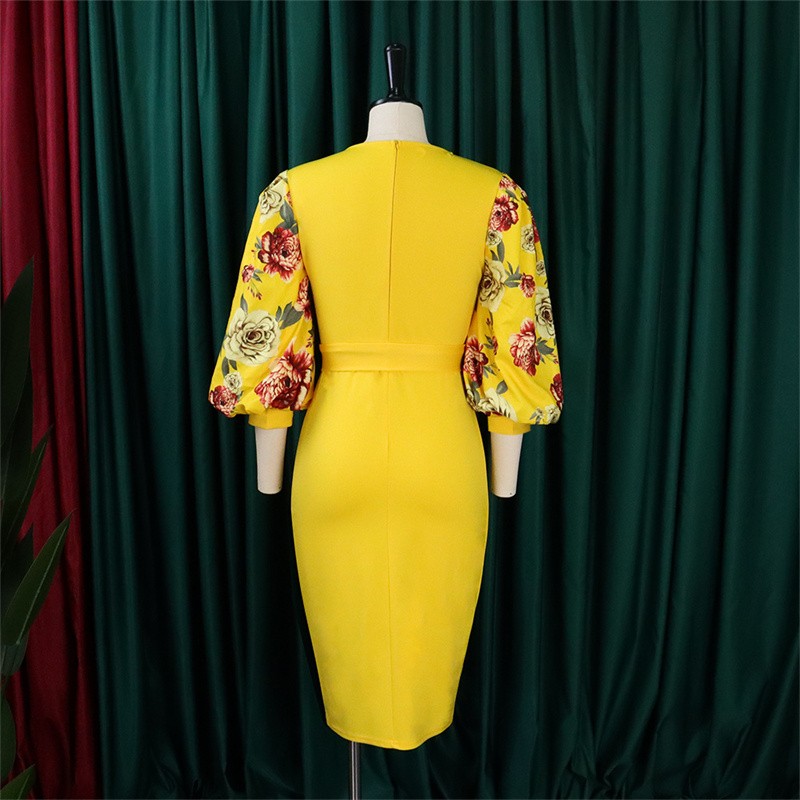 Women’s Clothing Large Size Printed Dress Commuter Temperament Summer Plus Size