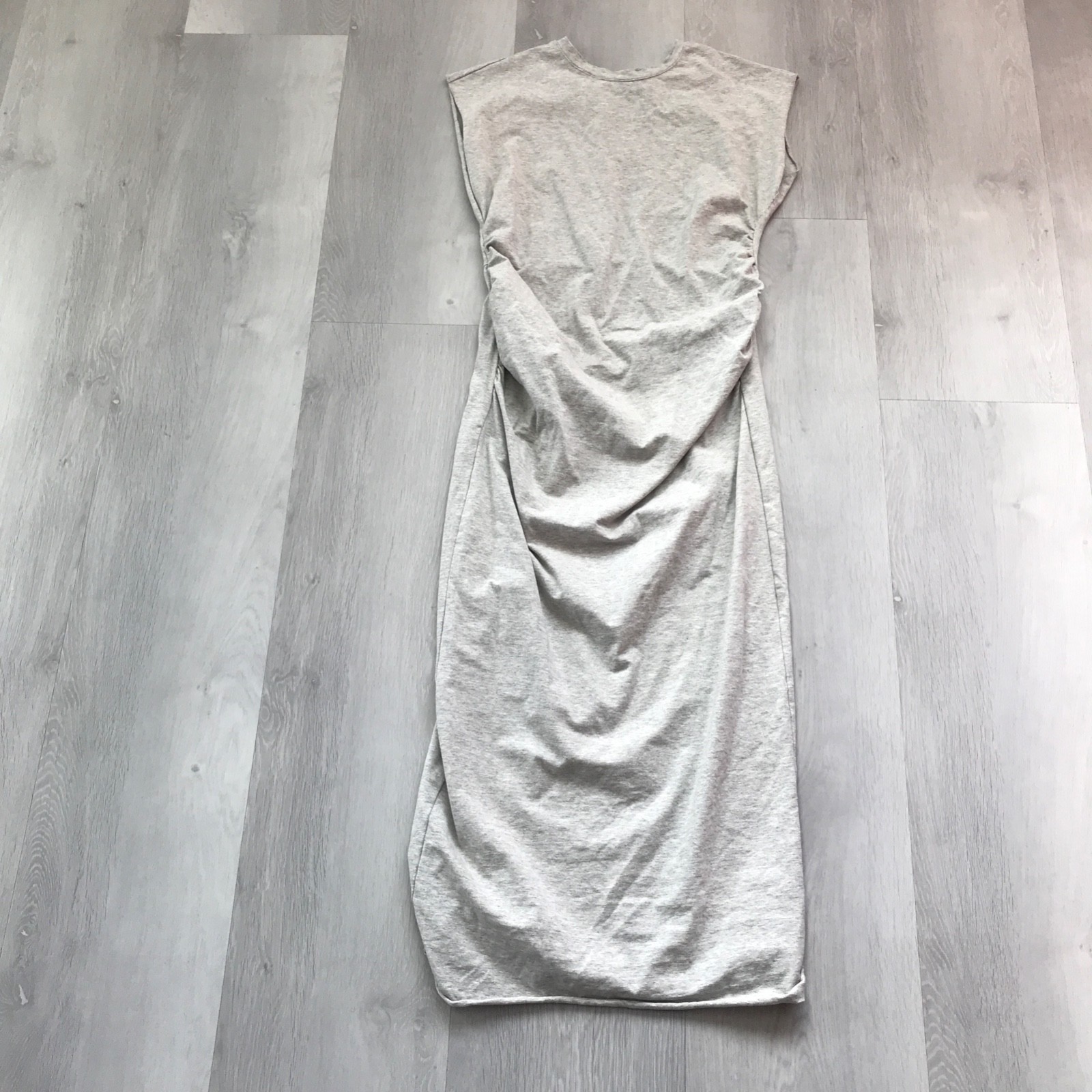 WeWoreWhat Womens Dress Medium Gray Heathered Sleeveless Rouched Crew
