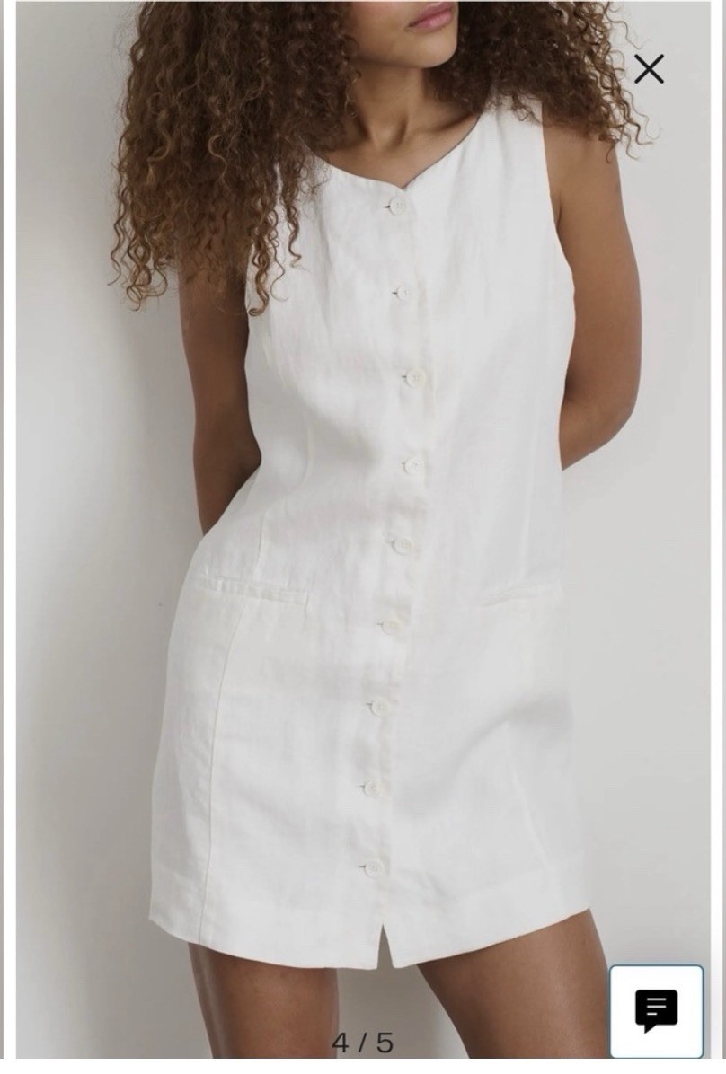 Alex Mill Anna Linen Vest Dress SZ M
