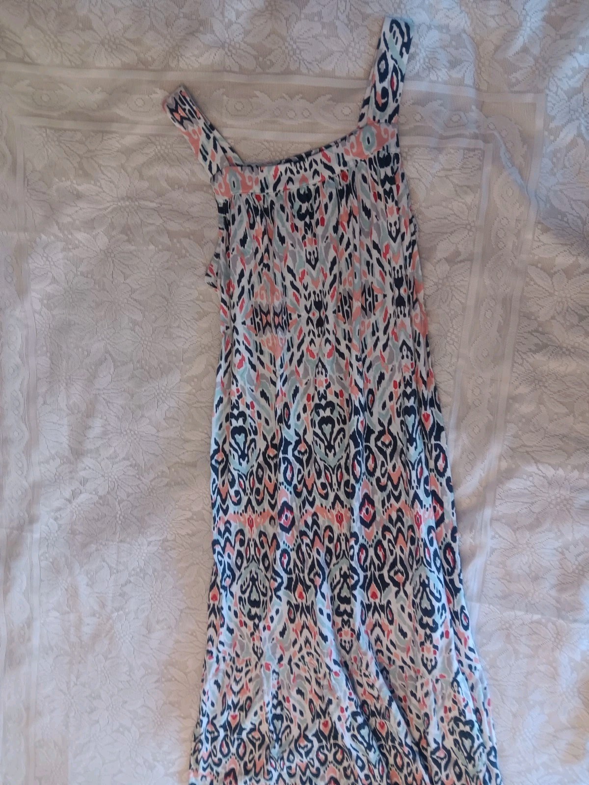 Koolaburra by UGG Maxi Tank Dress Size M Geometric Multicolor Medium Stretch