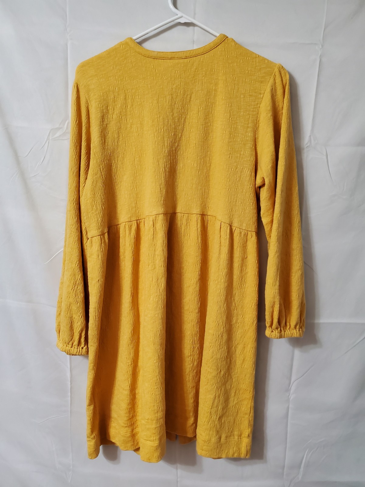 Richer Poorer Cloud Weave Button Up Dress Womens Medium Yellow Lightweight Sun