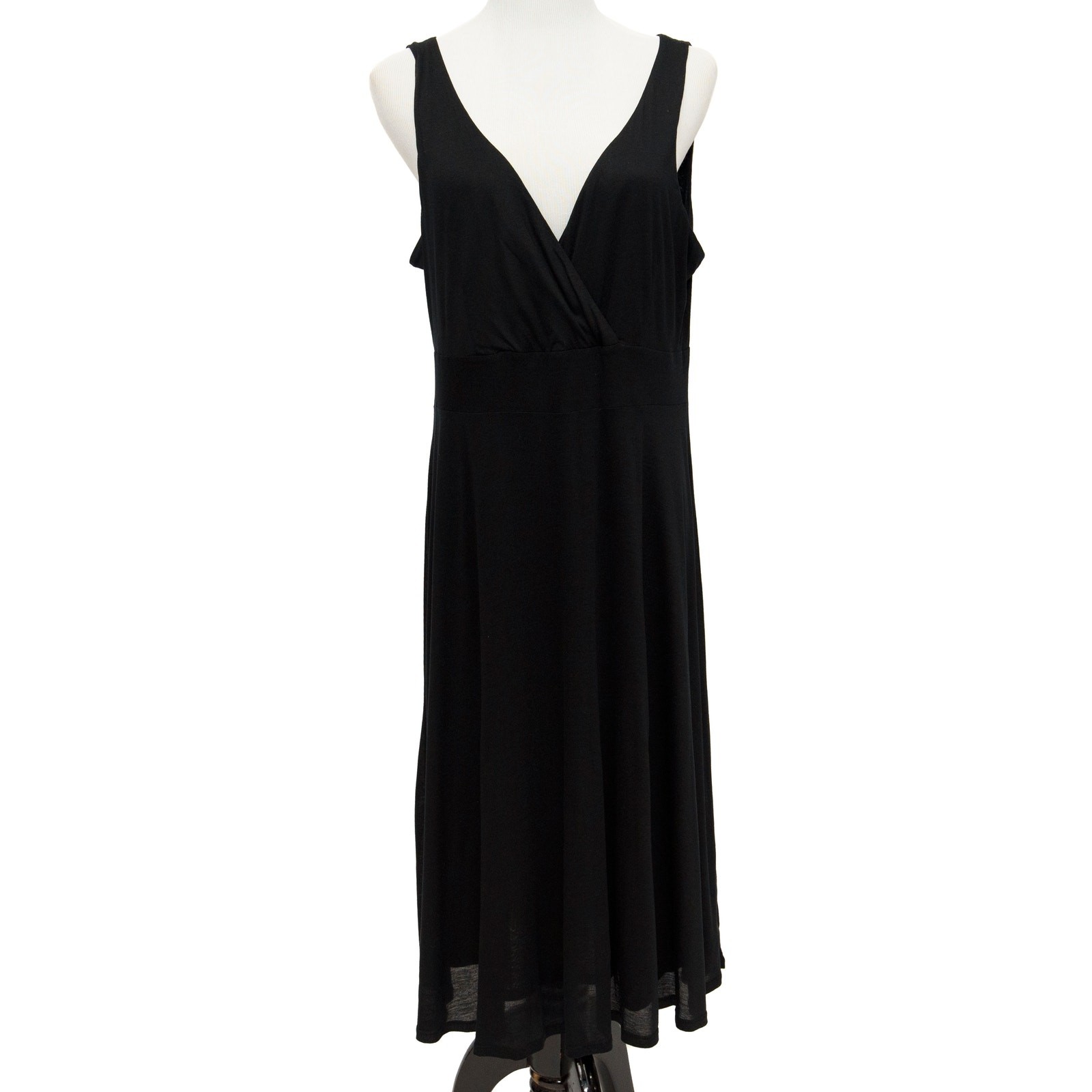Eileen Fisher Lyocell Silk Blend Jersey Knit Flare Tank Dress Size Medium