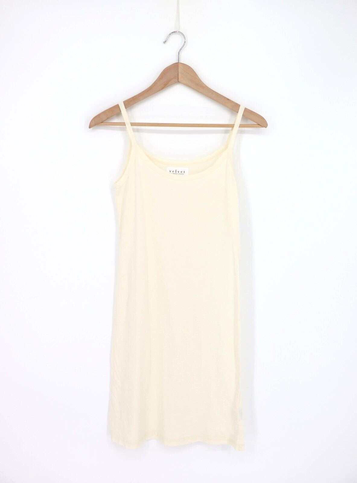VELVET By Graham & Spencer Scarlett Gauzy Whisper Slip Dress Moon S $85 H5