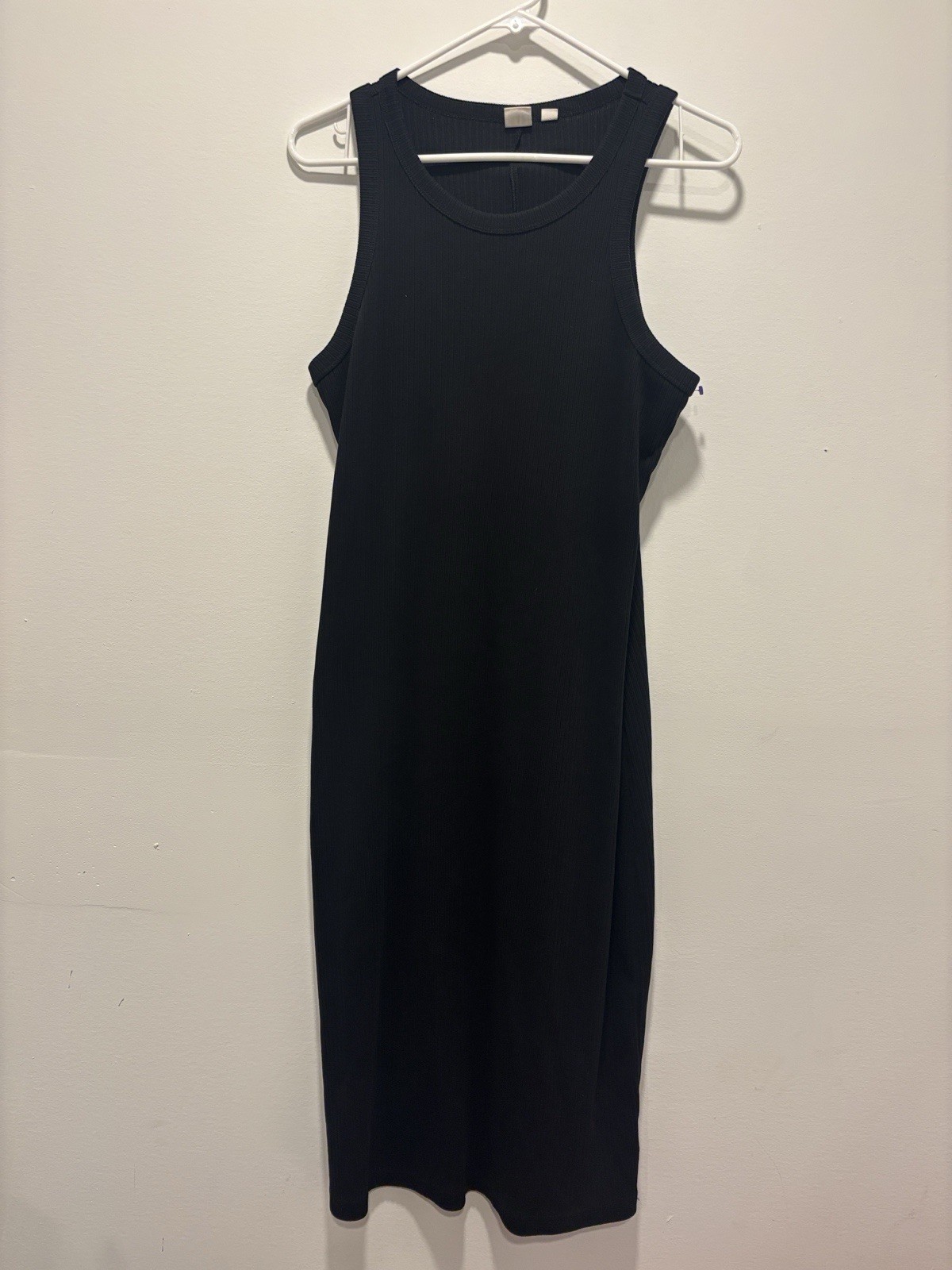 Gap Black Ribbed Tank Midi Dress Womens M