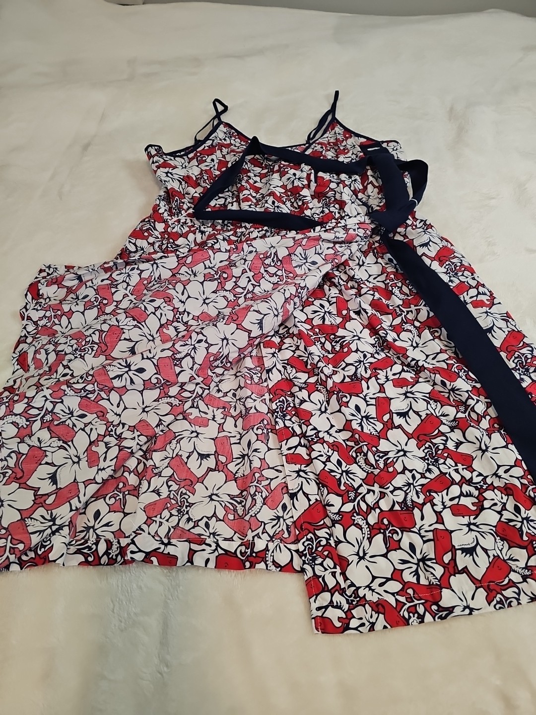 Vineyard Vines for Target Women’s Hibiscus Whale V-Neck Wrap Dress Size LARGE L