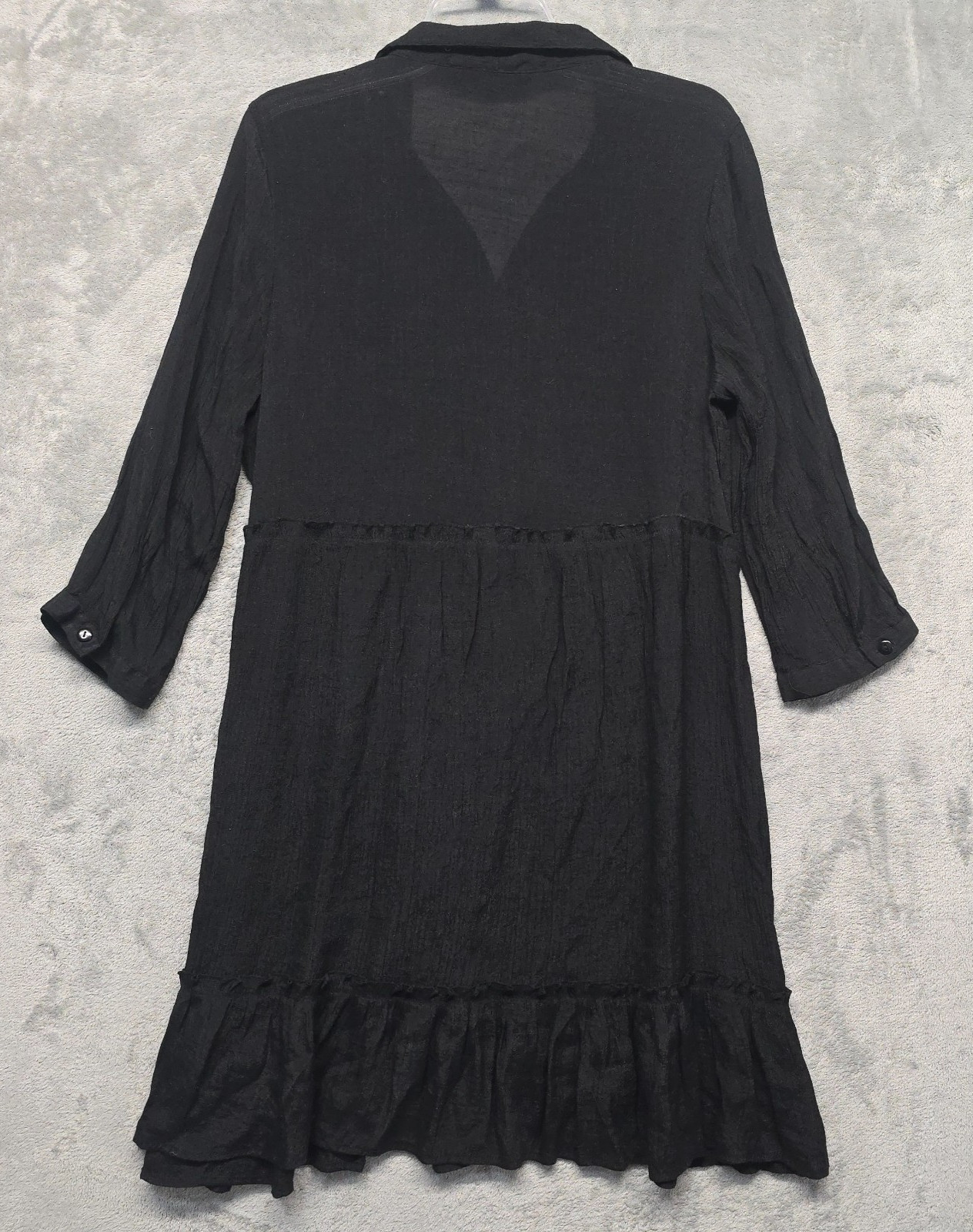 Mlle Gabrielle Dress Womens Sz Extra Large Black Lightweight Gauze Breezy Cottag