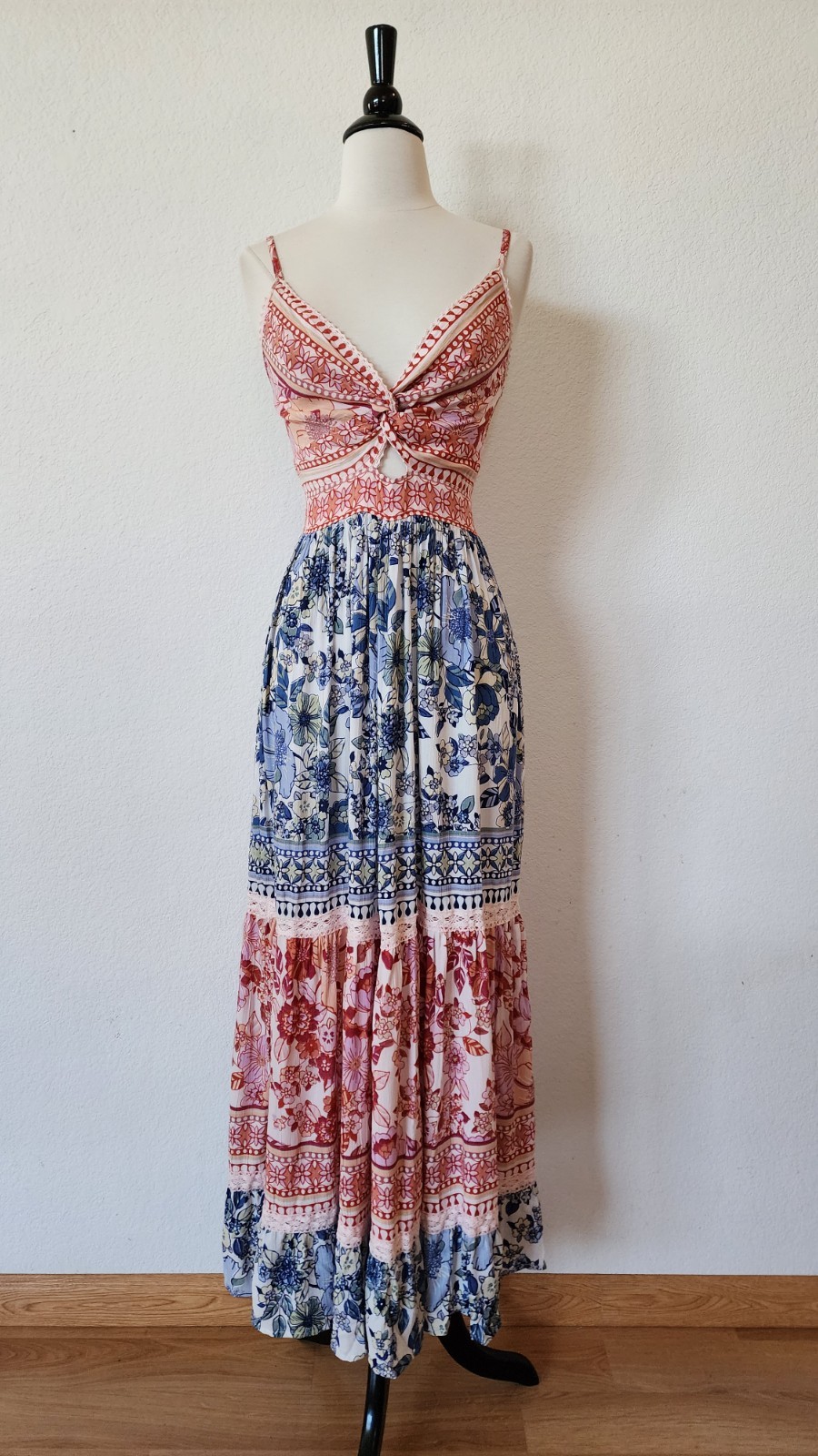 New Anthropologie Maxi Dress Size Small XS Floral Wedding Coquette Garden
