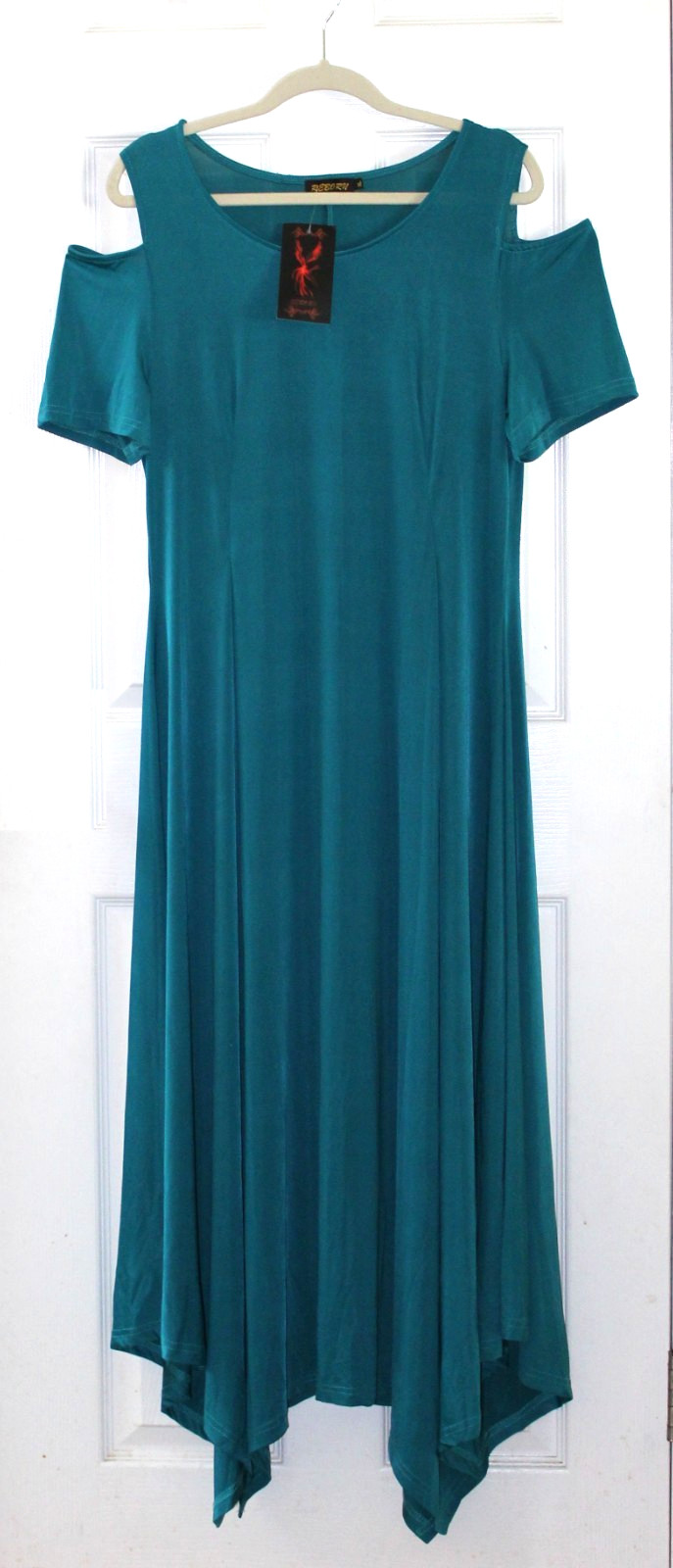 NWT Reborn Teal Blue Midi Dress Size XL
