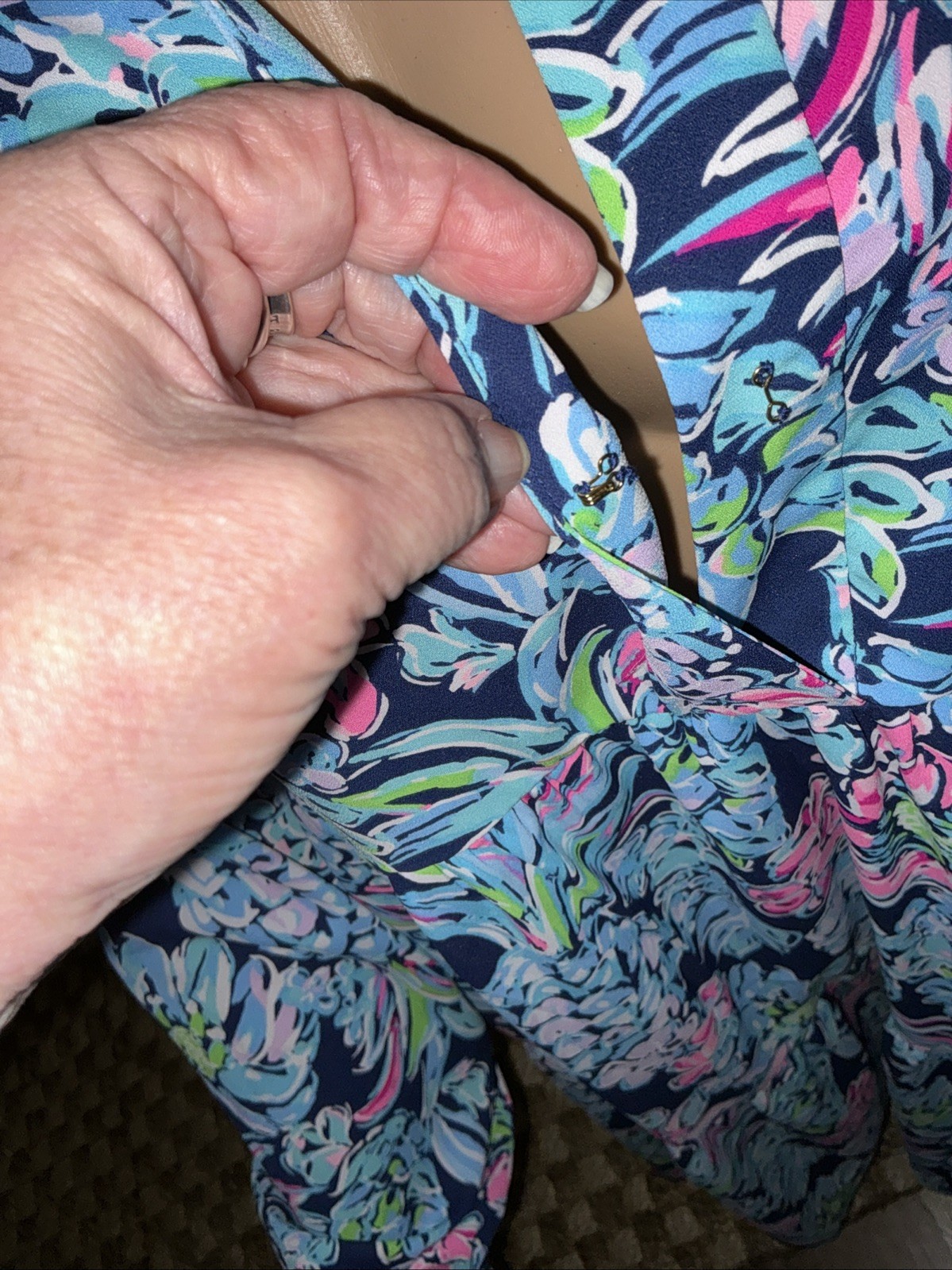 Lilly Pulitzer Winona Stretch Dress Navy Pineapple Paradise Size Small NEW