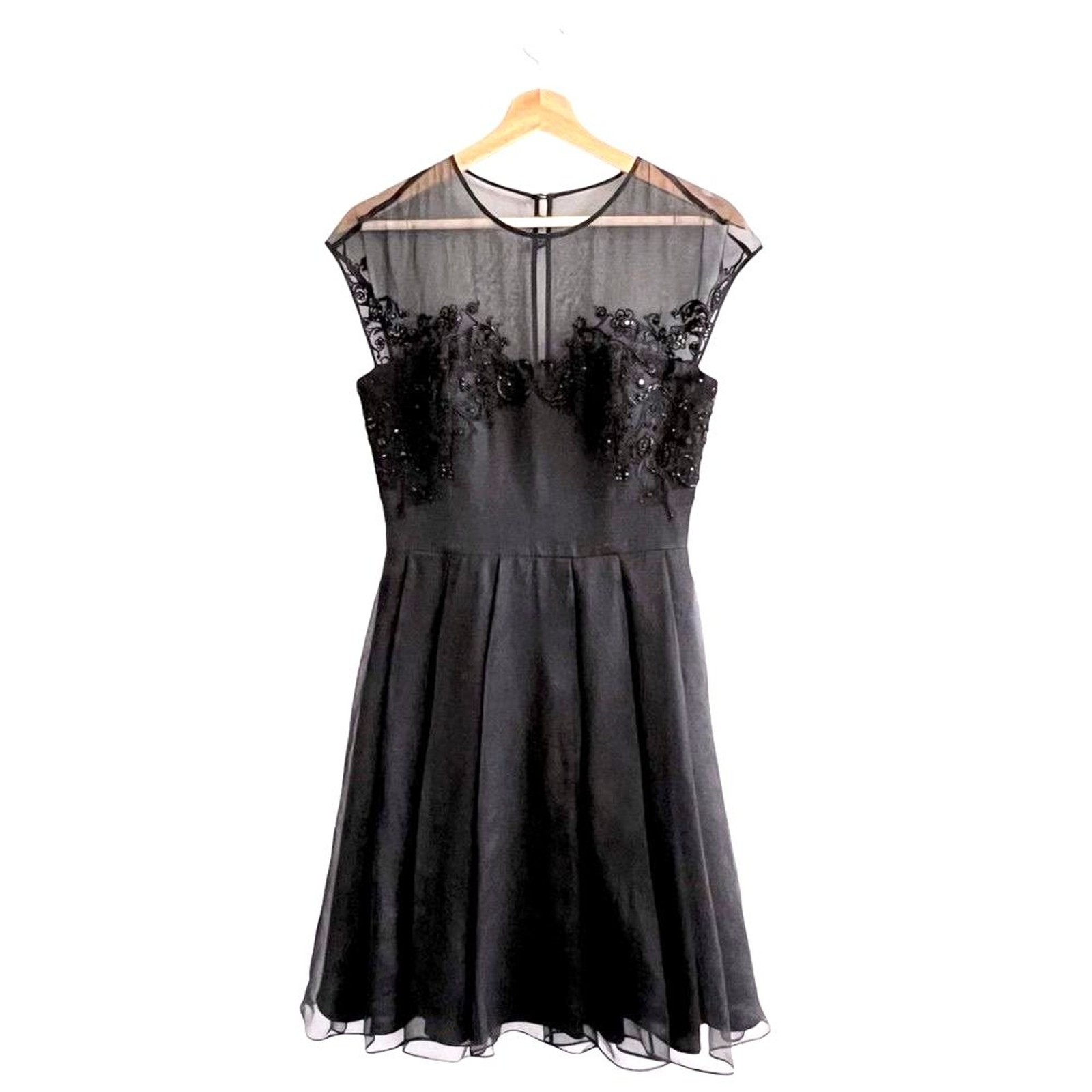 Ted Baker Womens Silk Chiffon Whimsigoth Cocktail Dress Size Small Formal Retro