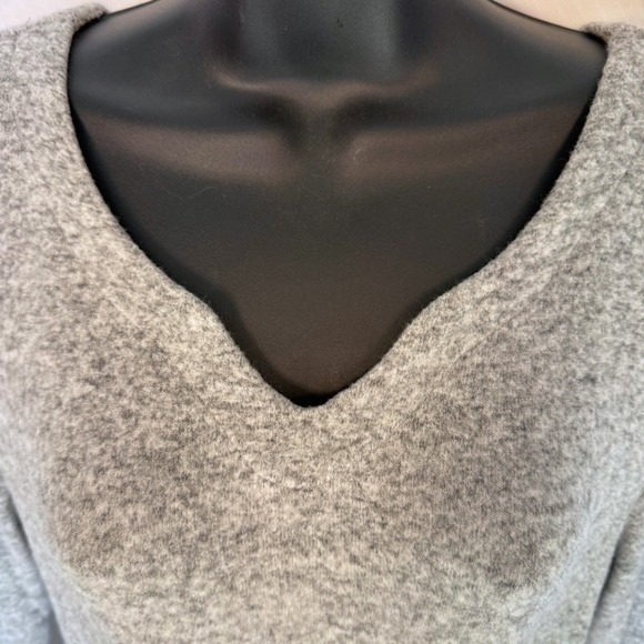 Soft Surroundings Gray Marled Tie Waist Long Sleeve Dress Quiet Luxury Capsule S