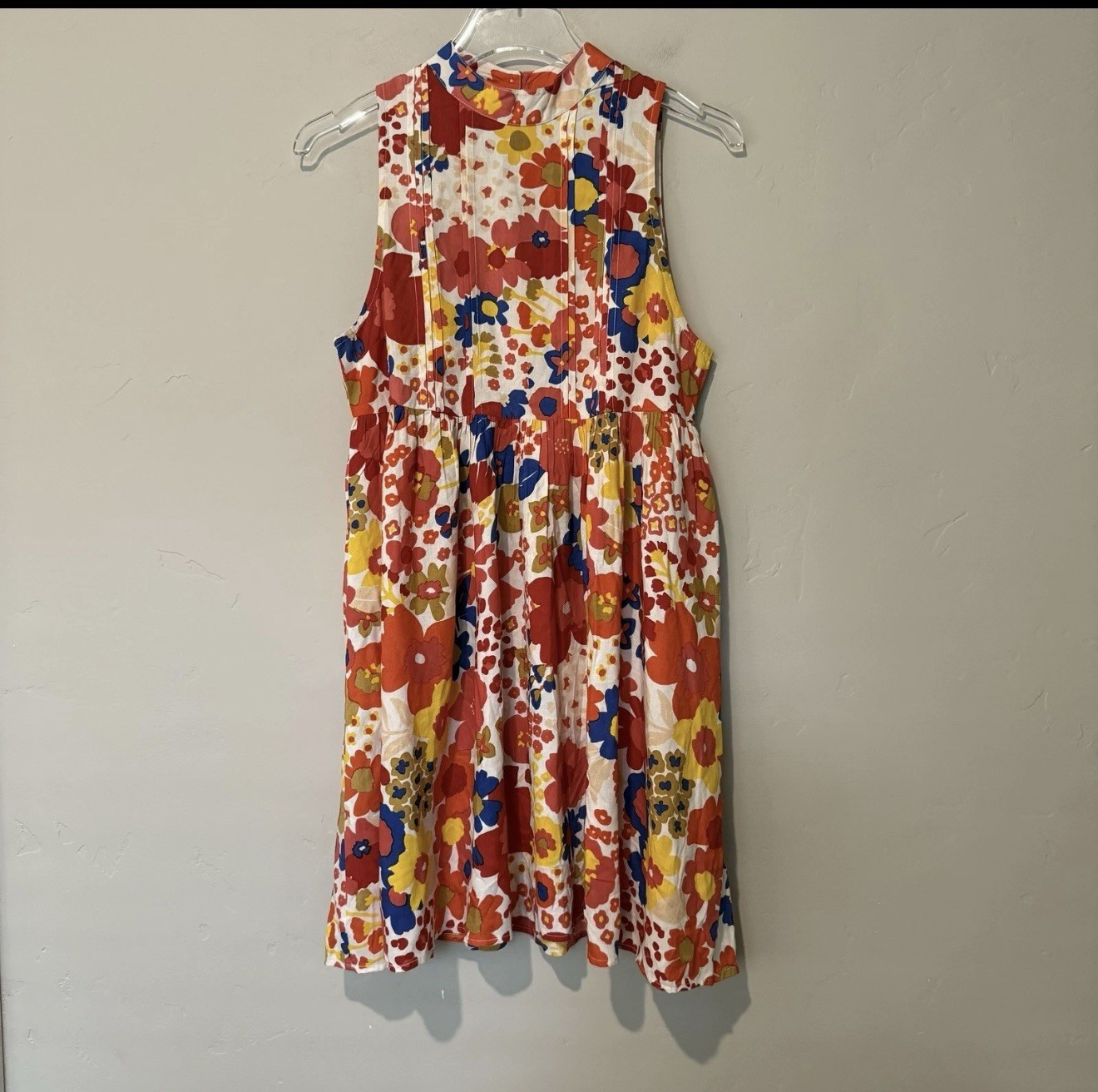 XIX PALMS Dress Womens S Multicolor Sundress Rayon Boho Hawaii Resortwear Cruise