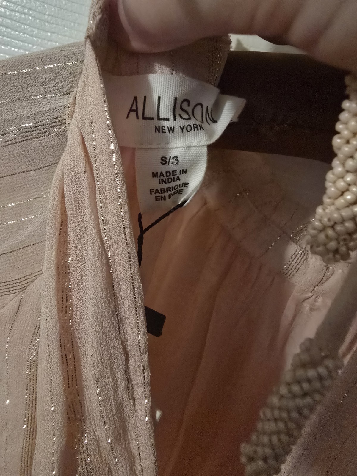 Allison New York Pixie Mini Dress Blush Pink Size Small Chiffon Ruffled Smocked