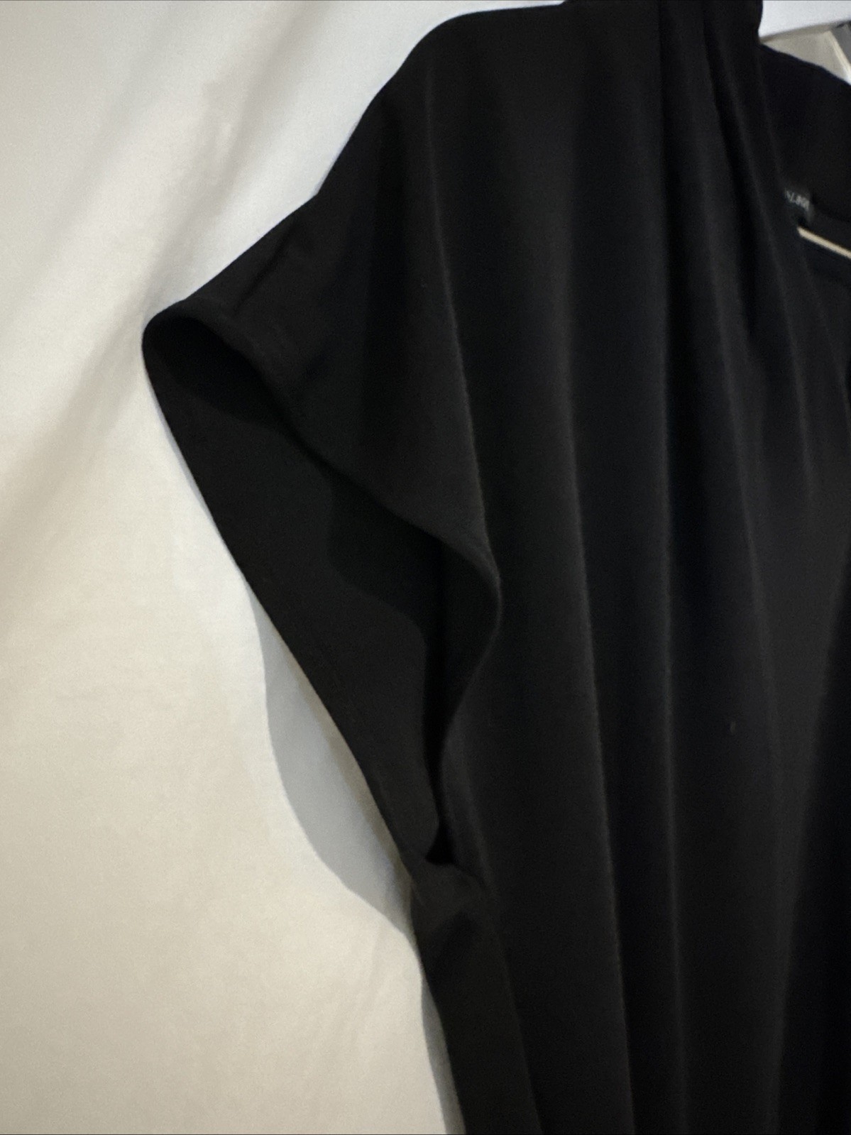 Talbots Medium Blouson Black Dress Flowy Medium Cap Sleeve Wrinkle Resistant
