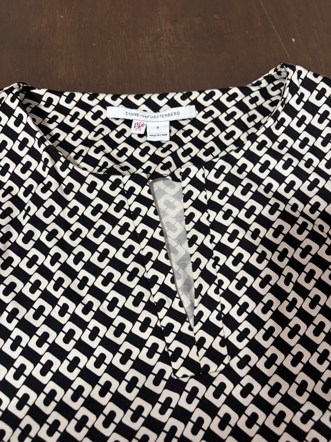 Diane von Furstenberg Reina Jersey Silk Long Sleeve Dress Size 6