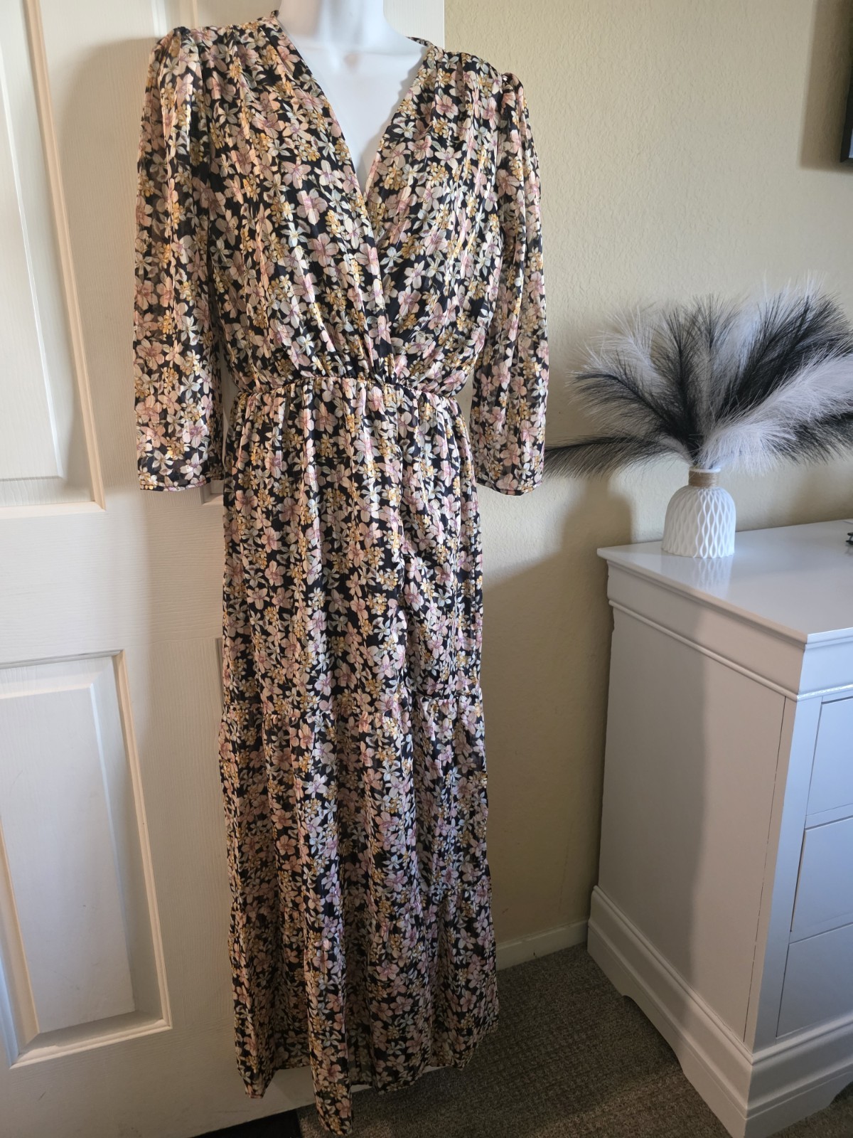 Nordstrom Women’s Long A-Line Dress Multicolor Size S Regular MPN FD 3355-SEMI