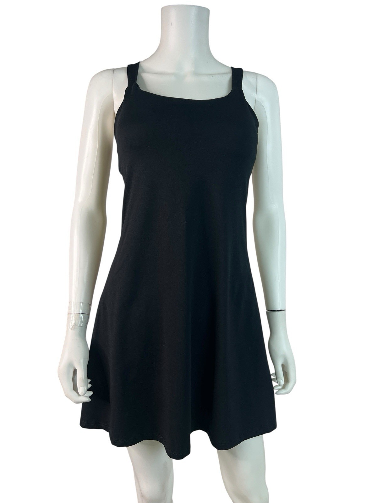 Balance Collection Women’s Dress Black Shelf Bra Yoga Tennis Stretch Size S