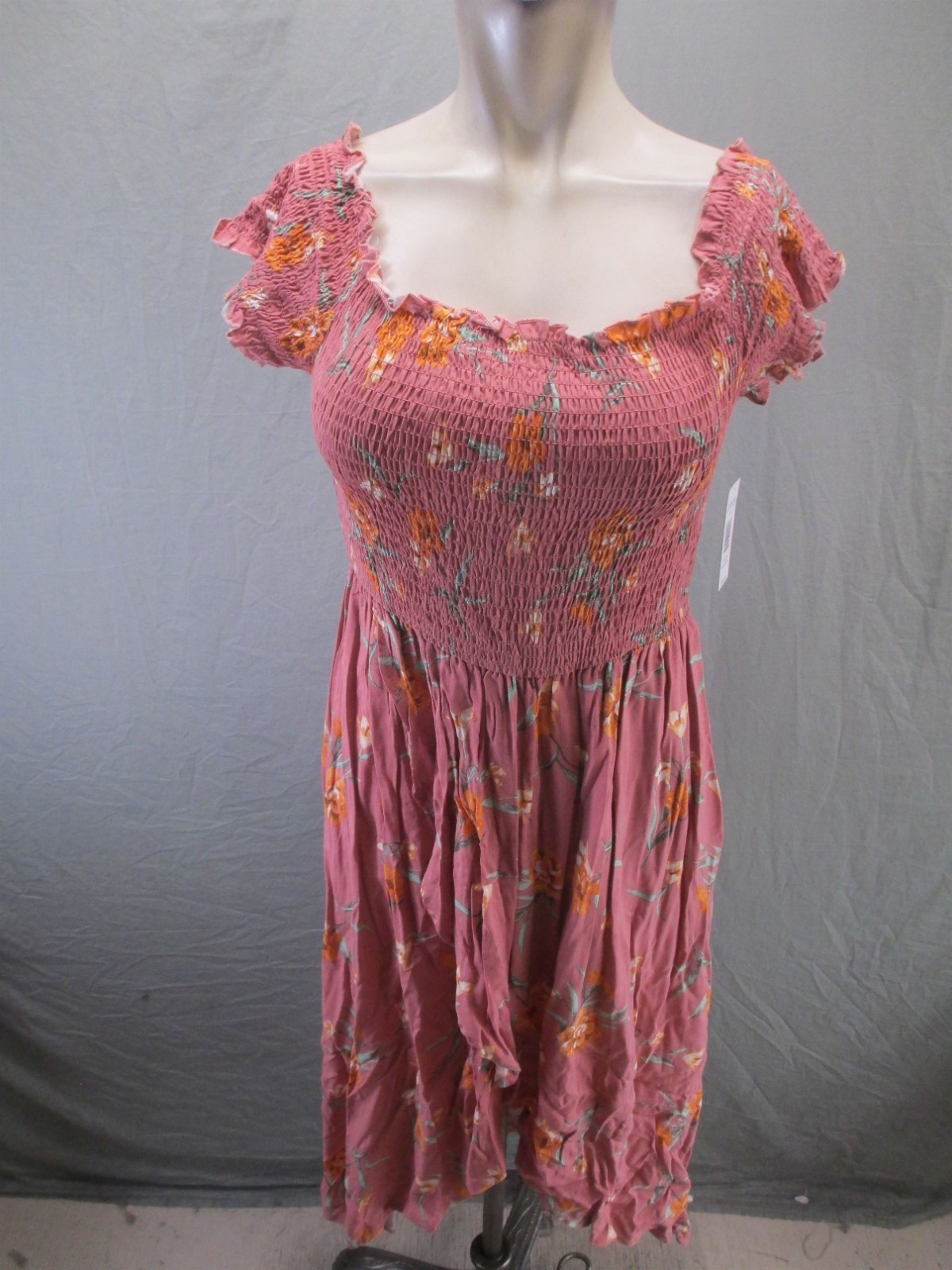NWT Justify Size L Womens Multicolor Floral Comfy Beauty Asymmetric Dress 552