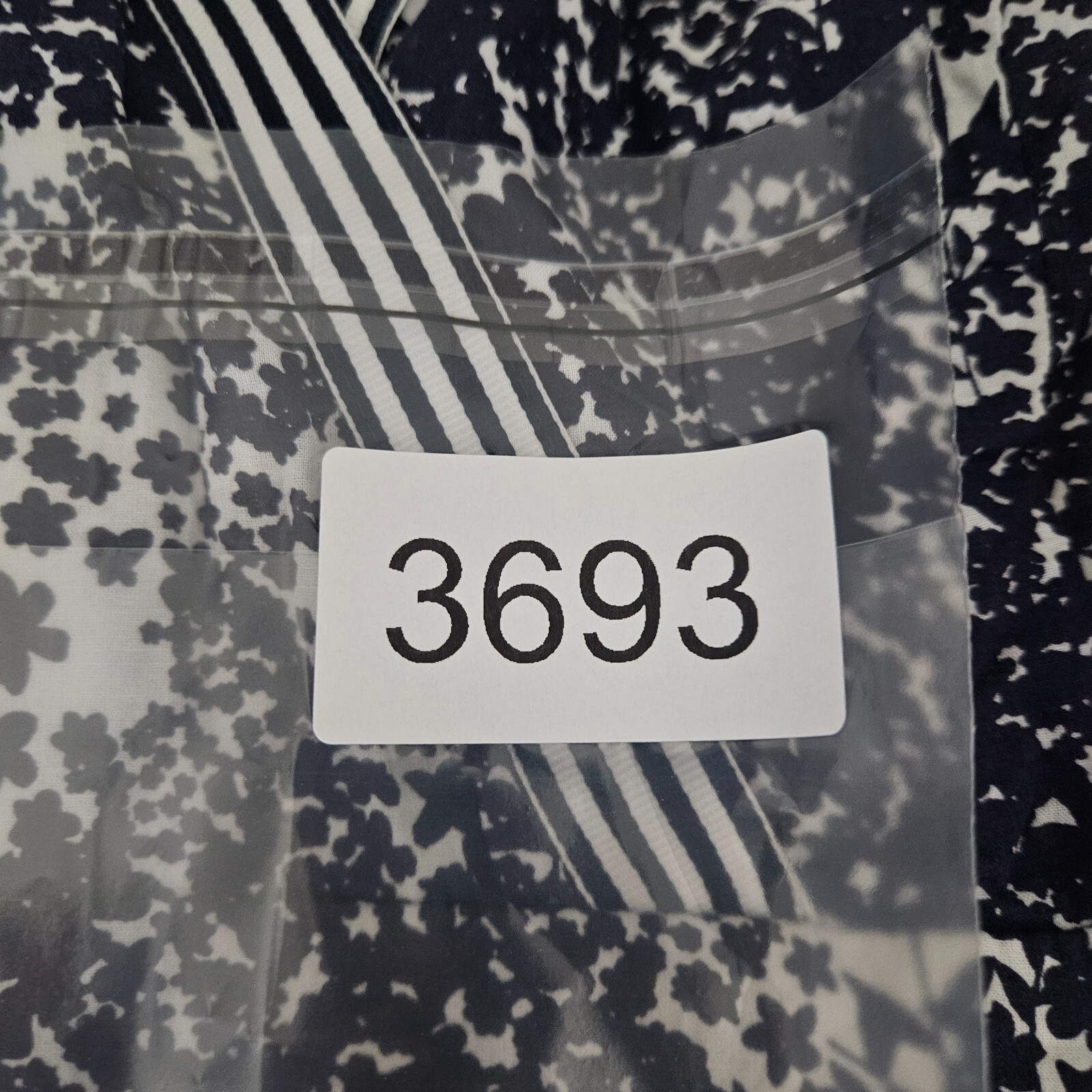 Blu Sage Dress Size 16 Side Zip Floral Print Lined Navy Blue White – 16