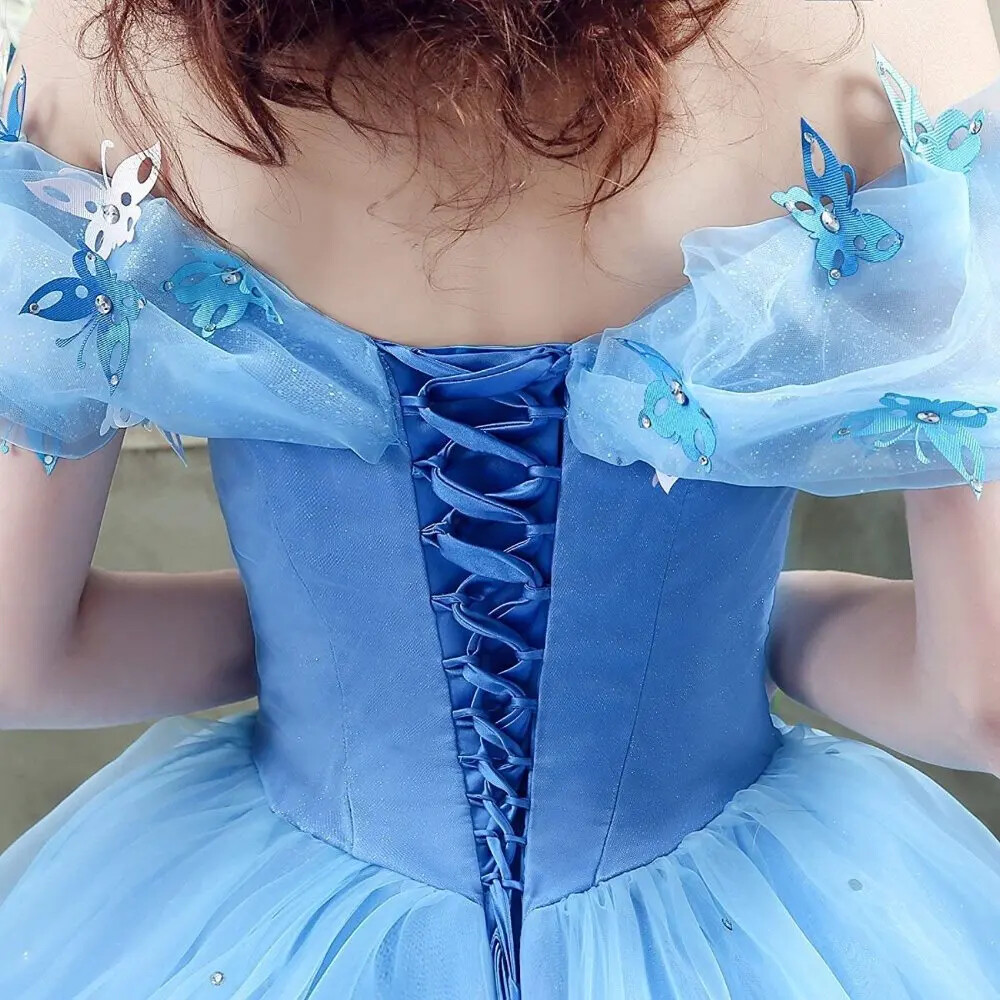 Ball Gown Princess Cinderella Butterfly Off the Shoulder Ball Gown Prom Dresses