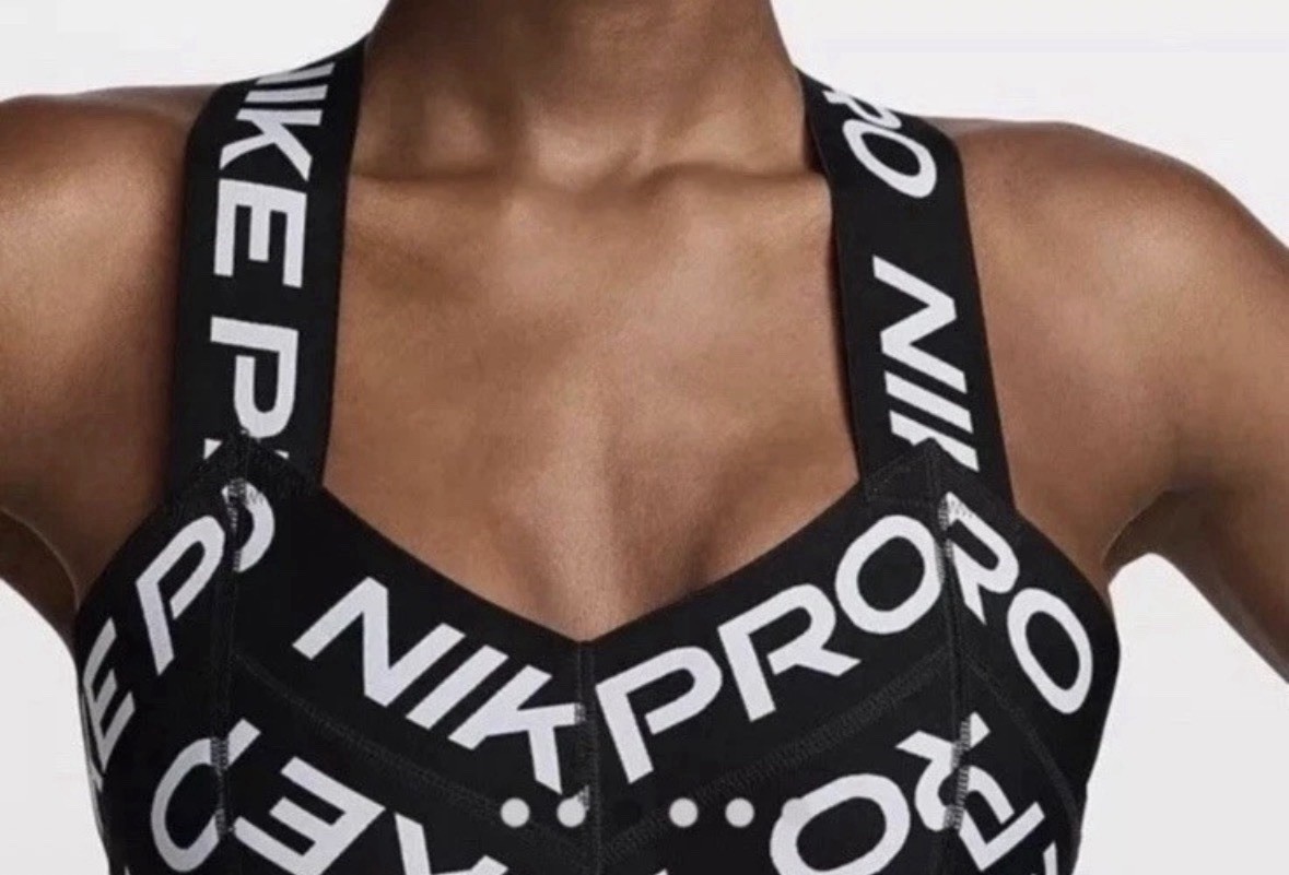 NEW $120 Nike PRO All Over Logo Bandage Dress Black – Women Size S FZ6990-010