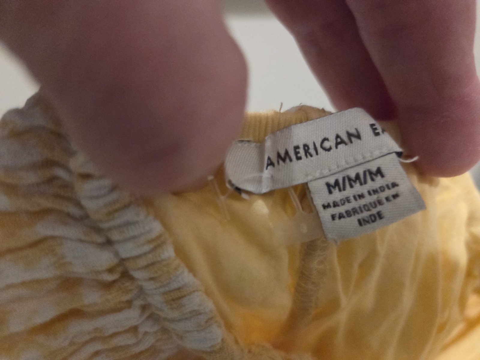 American Eagle Babydoll Cottagecore Dress Size Medium Mini Yellow Gold -00232