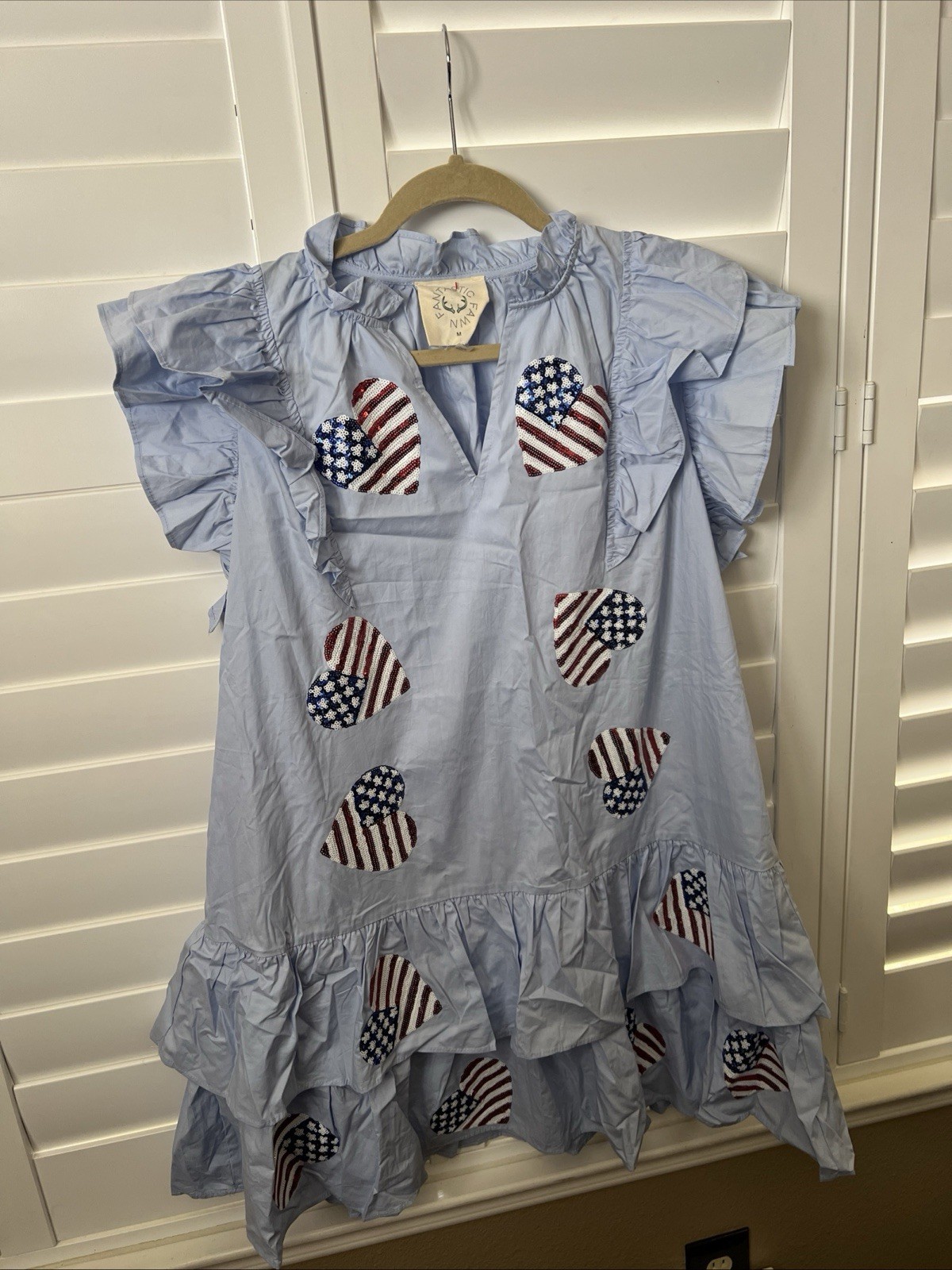 Fantastic Fawn dress Size Medium. Patriotic!!